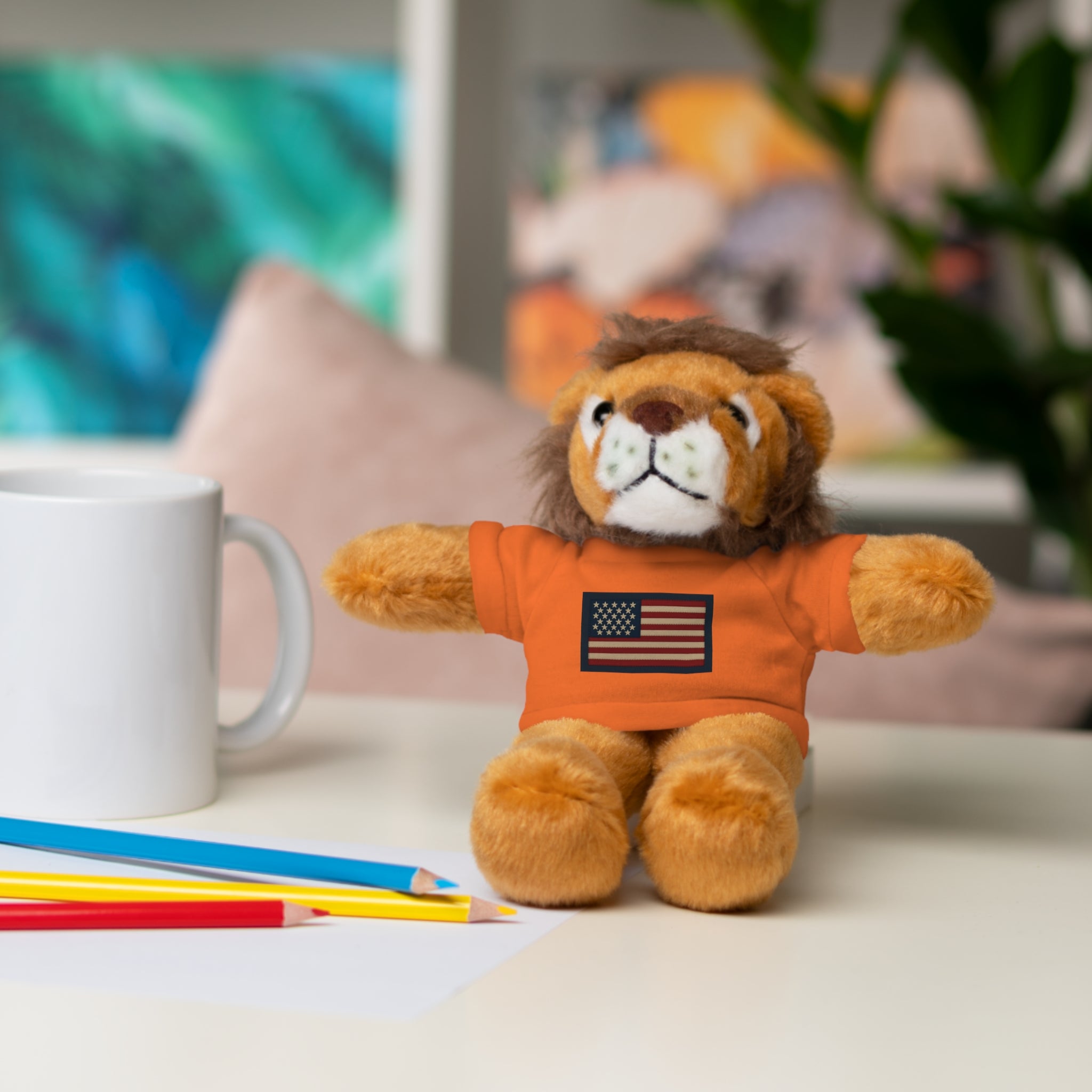 American Flag Teddy Bear with Tee — Patriotic Plush Gift