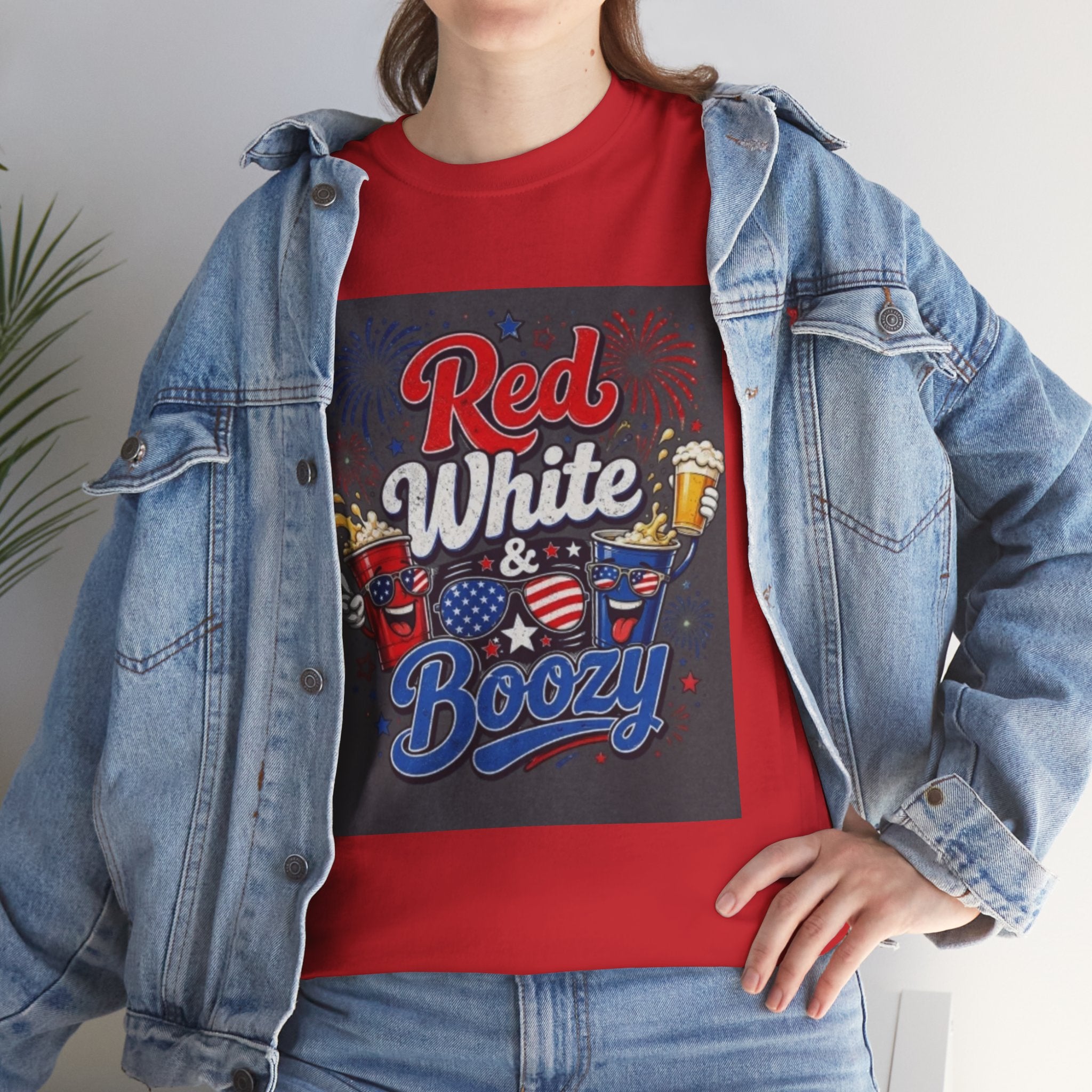 Red White & Boozy T-Shirt – Patriotic 4th of July Party Tee