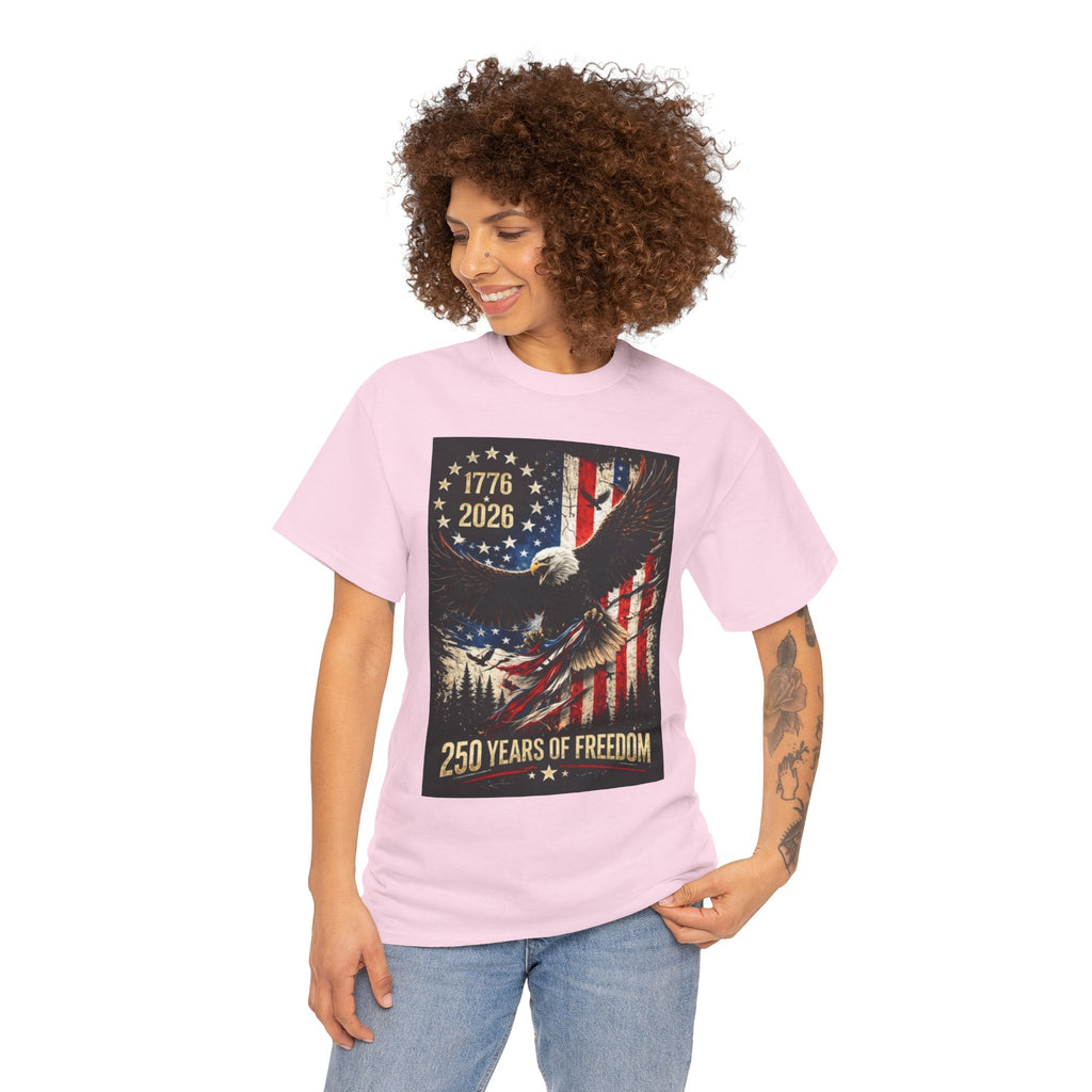 Patriotic Tee — 1776–2026 Bald Eagle "250 Years of Freedom" Shirt