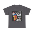 4th of July Funny Hot Dog T-Shirt — "It's Not the 4th of July Until My Wiener Comes Out"
