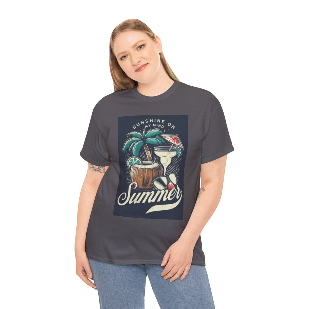 Summer Cocktail Tee — "Sunshine On My Mind" Tropical Beach T-Shirt