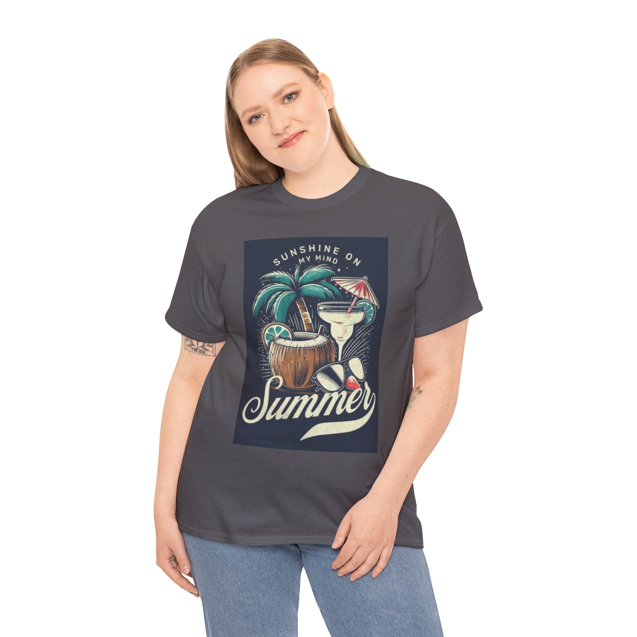 Summer Cocktail Tee — "Sunshine On My Mind" Tropical Beach T-Shirt