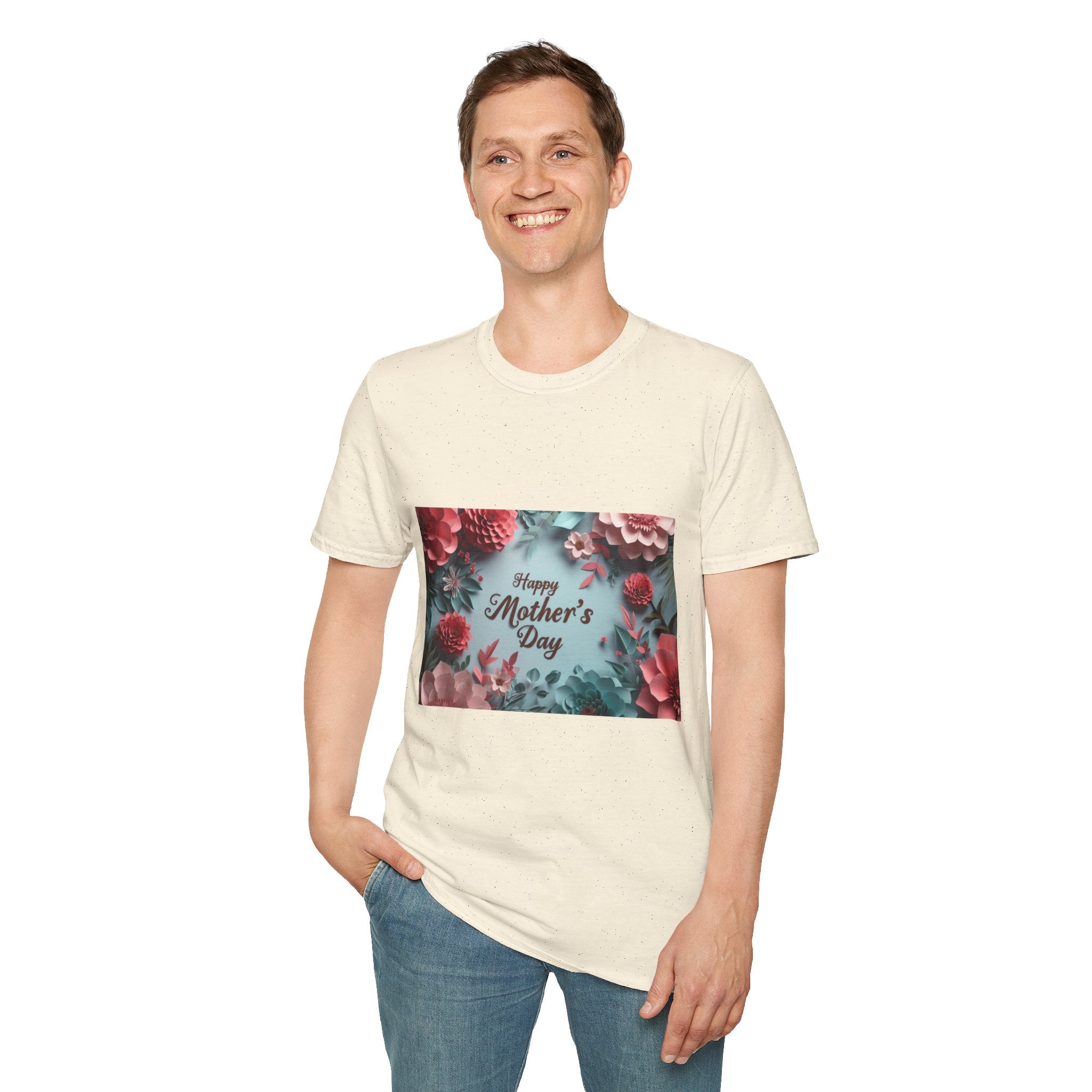 Mother's Day Floral T-Shirt — "Happy Mother's Day" Garden Bouquet Tee