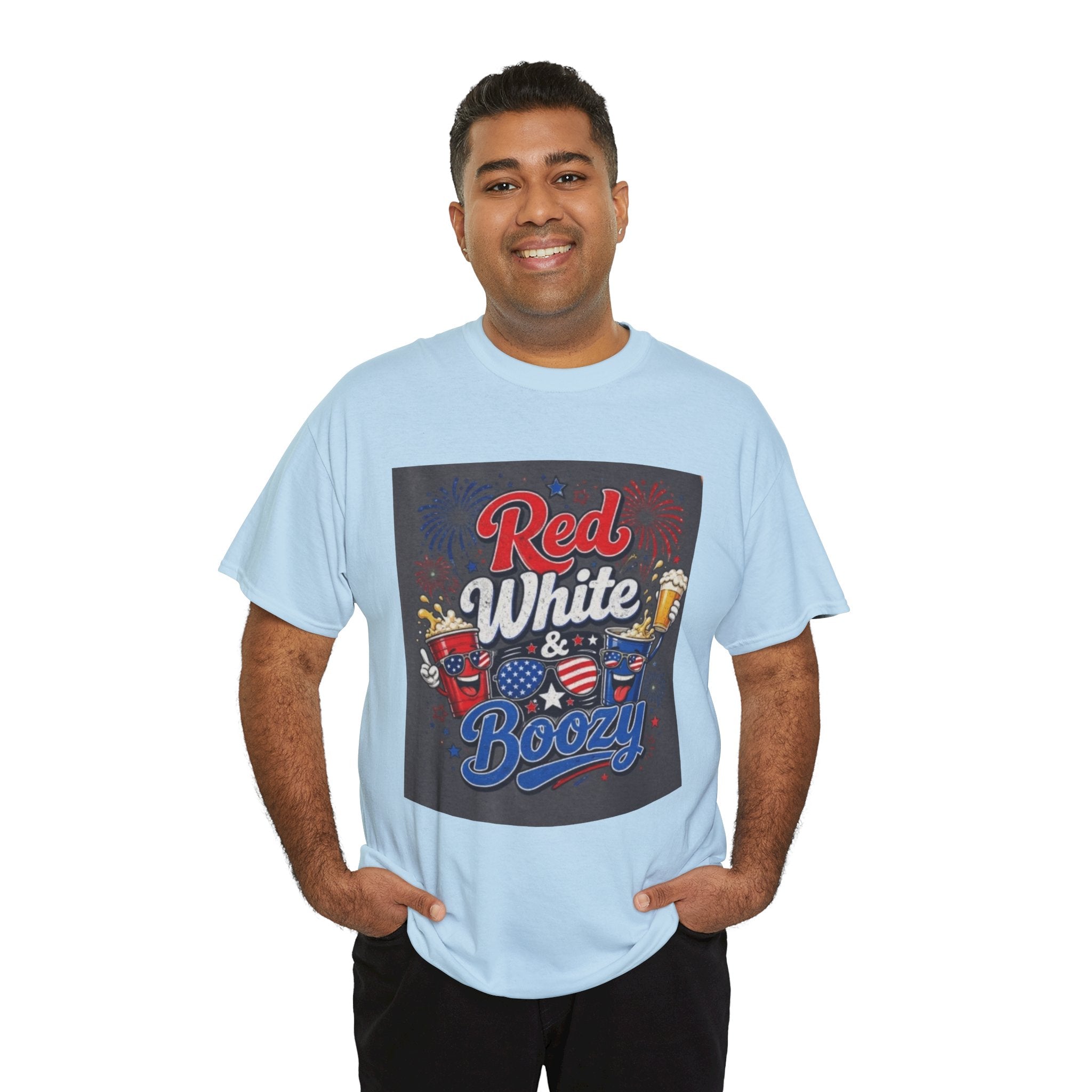 Red White & Boozy T-Shirt – Patriotic 4th of July Party Tee