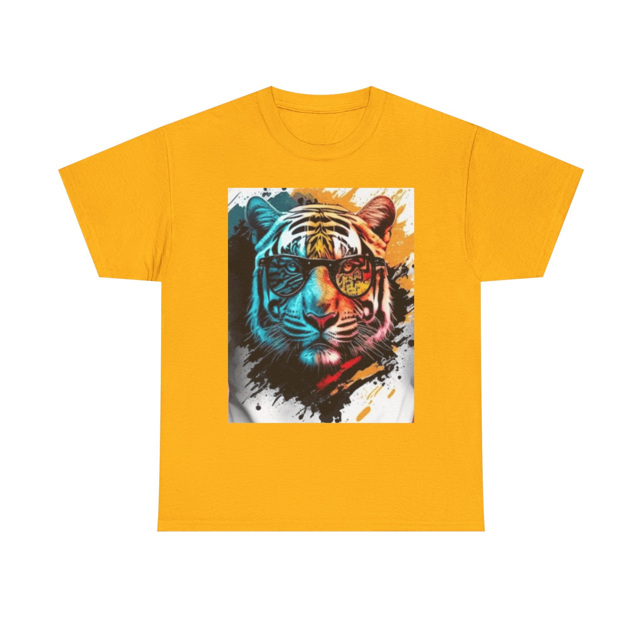 Tiger Portrait T-Shirt — Colorful Abstract Tiger Face Tee