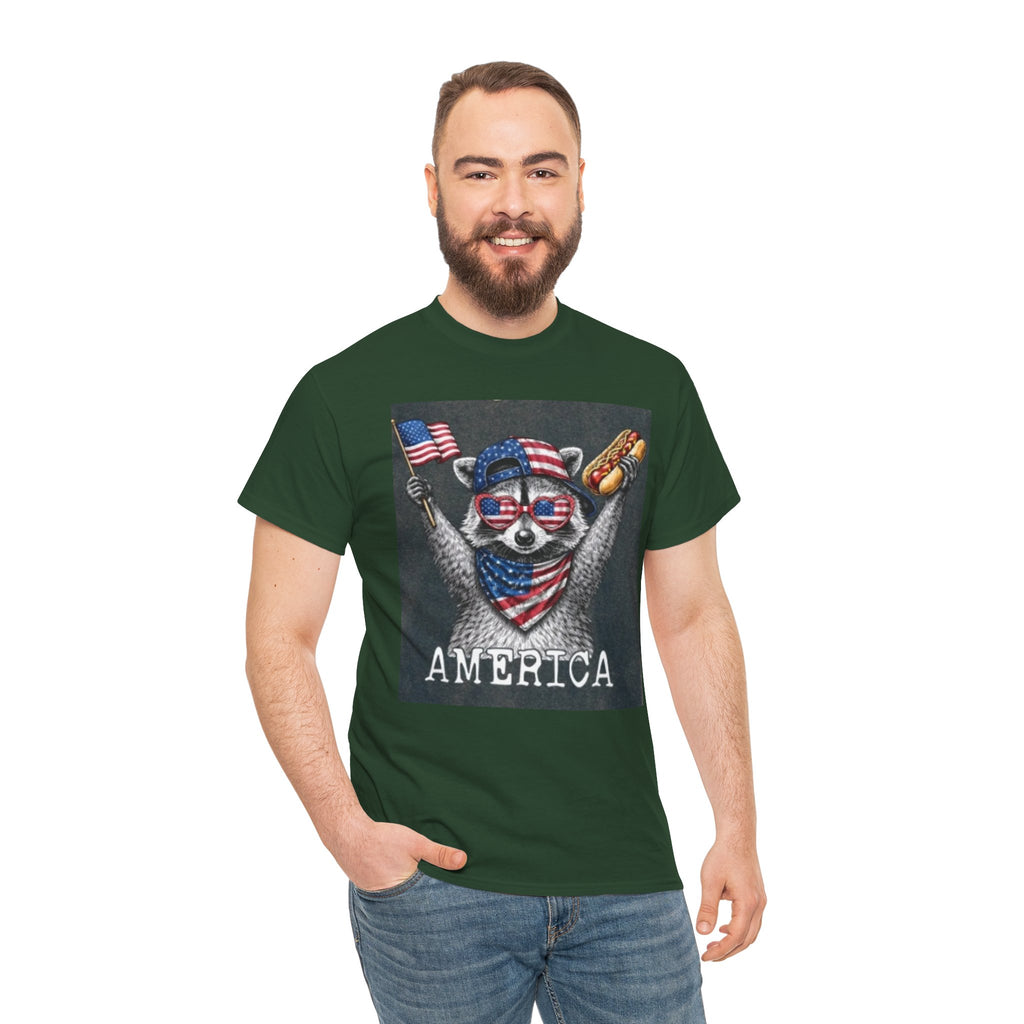 Patriotic Raccoon 'America' T-Shirt