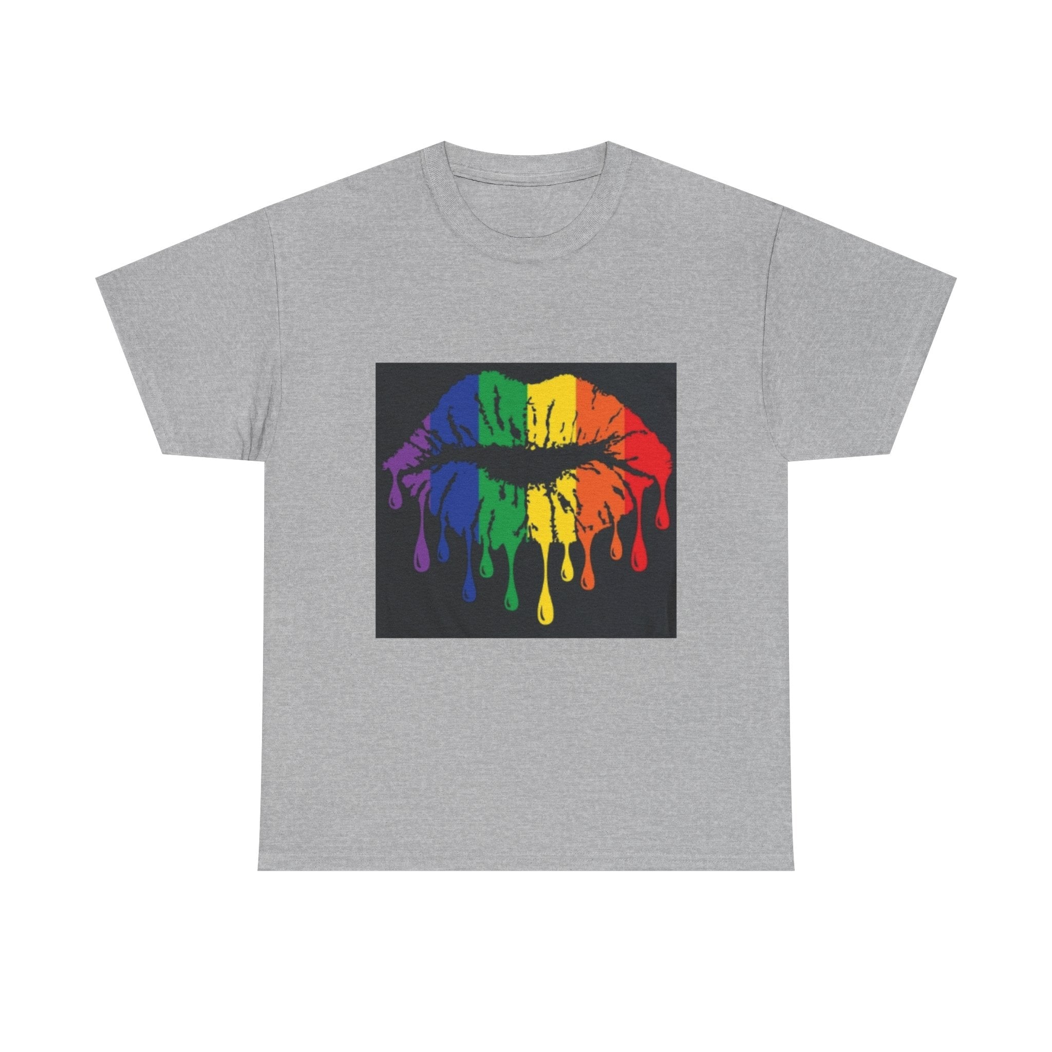 Rainbow Drip Kiss T-Shirt – LGBTQ+ Pride Graphic Tee