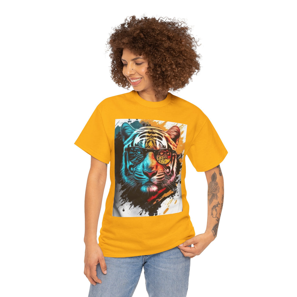 Tiger Portrait T-Shirt — Colorful Abstract Tiger Face Tee