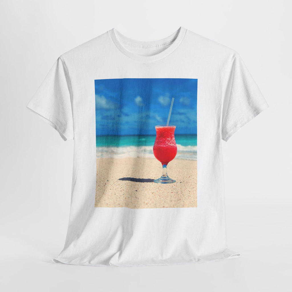 Tropical Beach Cocktail Graphic Tee (Summer Vacation Drink)
