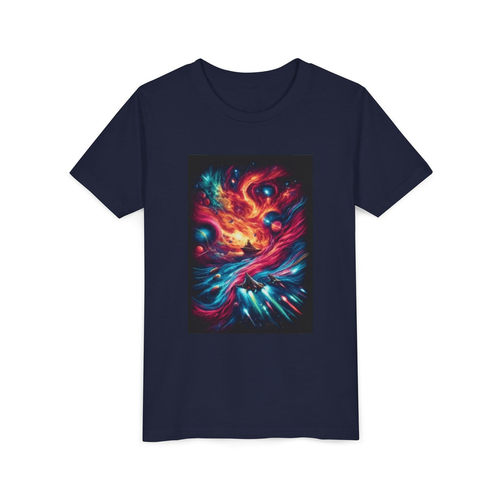 Youth Tee — Cosmic Phoenix Abstract Galaxy Art