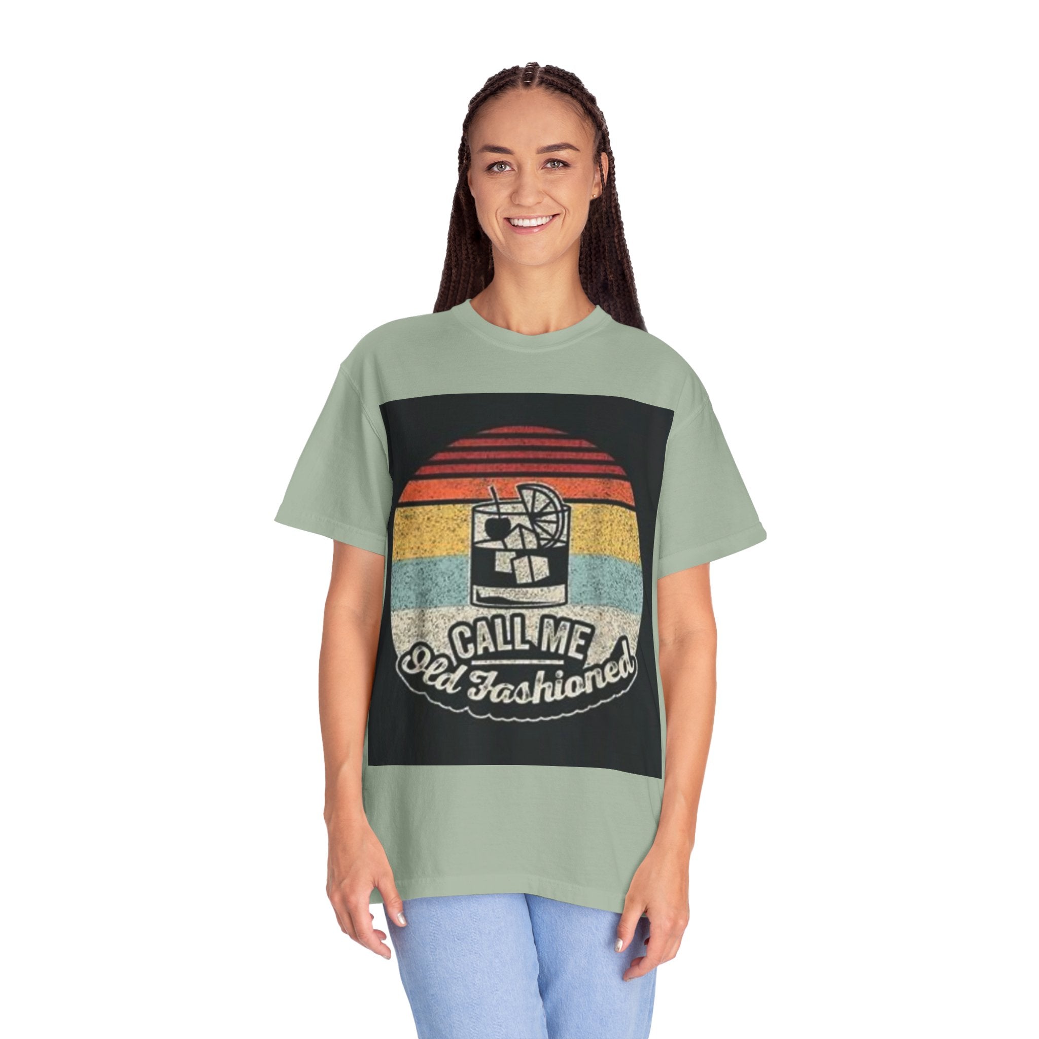 T-Shirt — "Call Me Old Fashioned" Retro Cocktail Graphic Tee