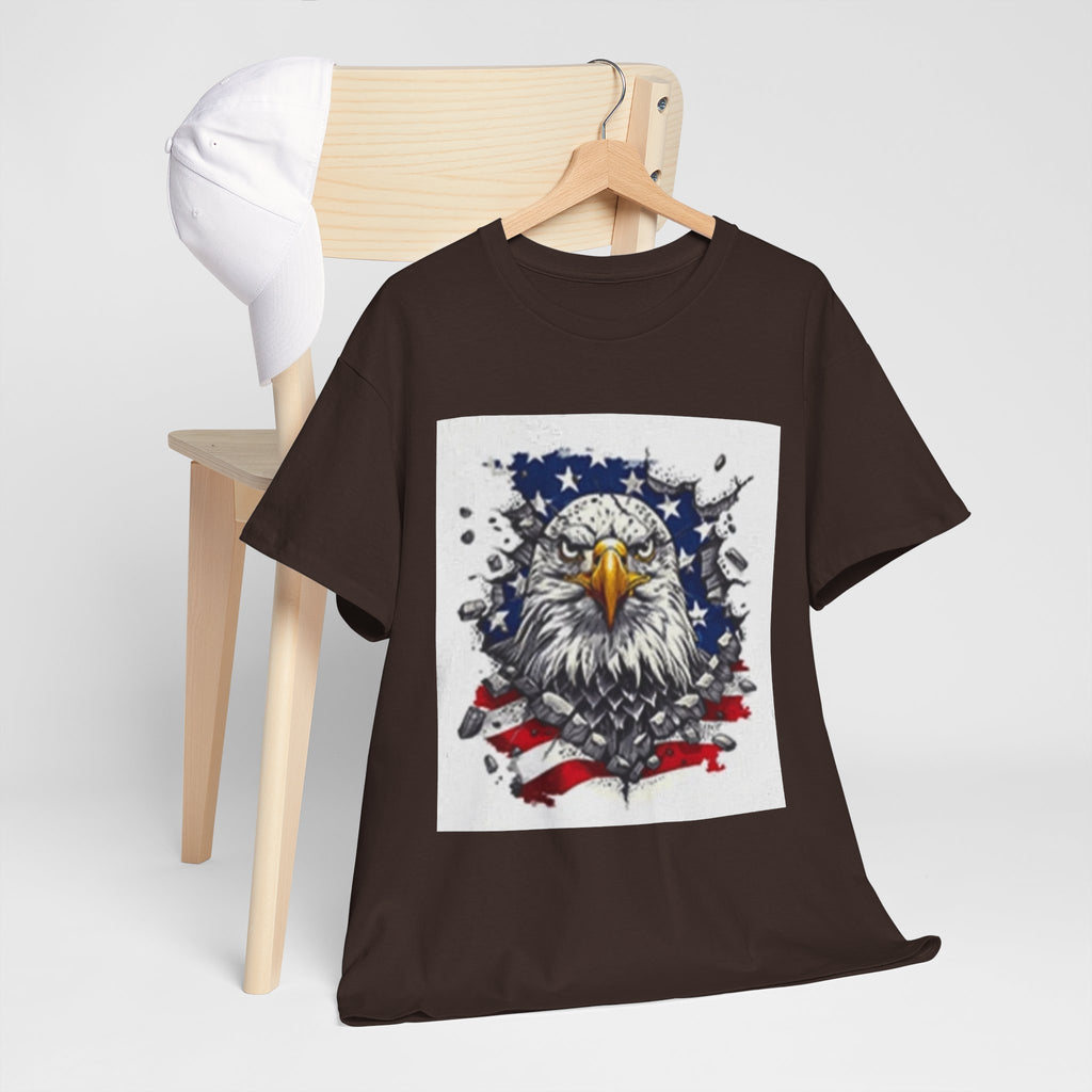 Eagle American Flag T-Shirt — Patriotic Bald Eagle Graphic Tee for 4th of July