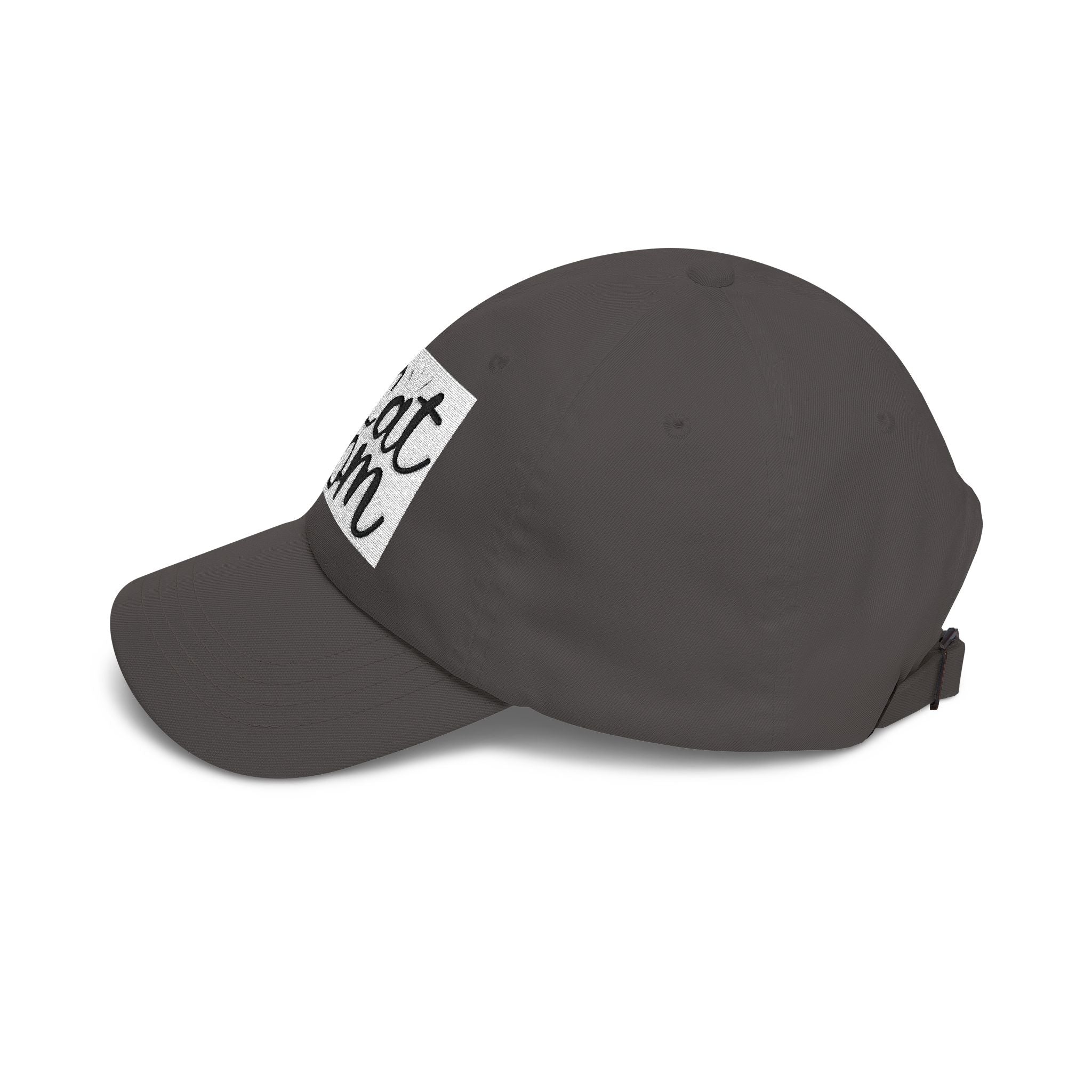 Cat Mom Dad Cap – White Embroidered Cat Mom Baseball Hat
