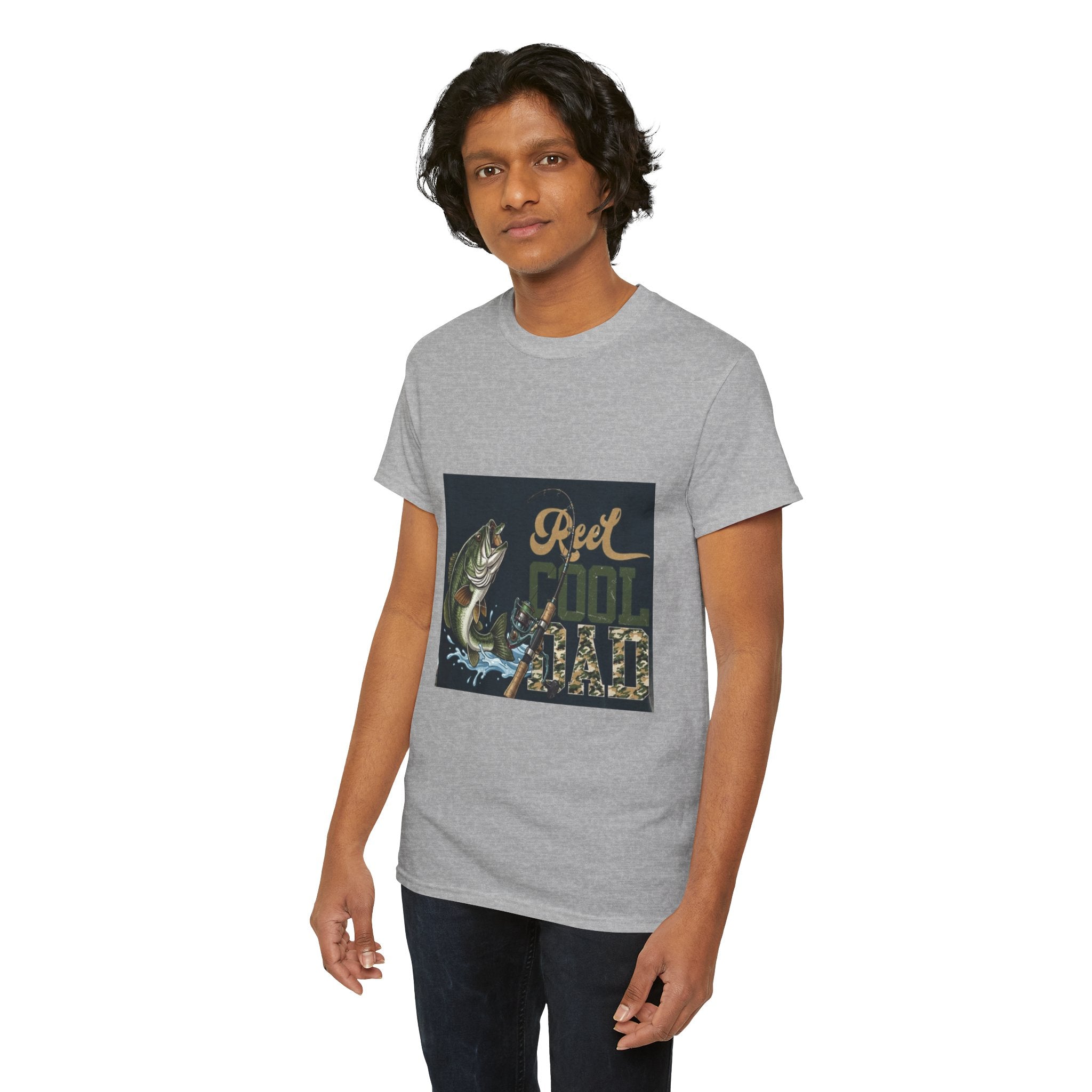 Fishing T-Shirt — "Reel Cool Dad" Graphic Tee