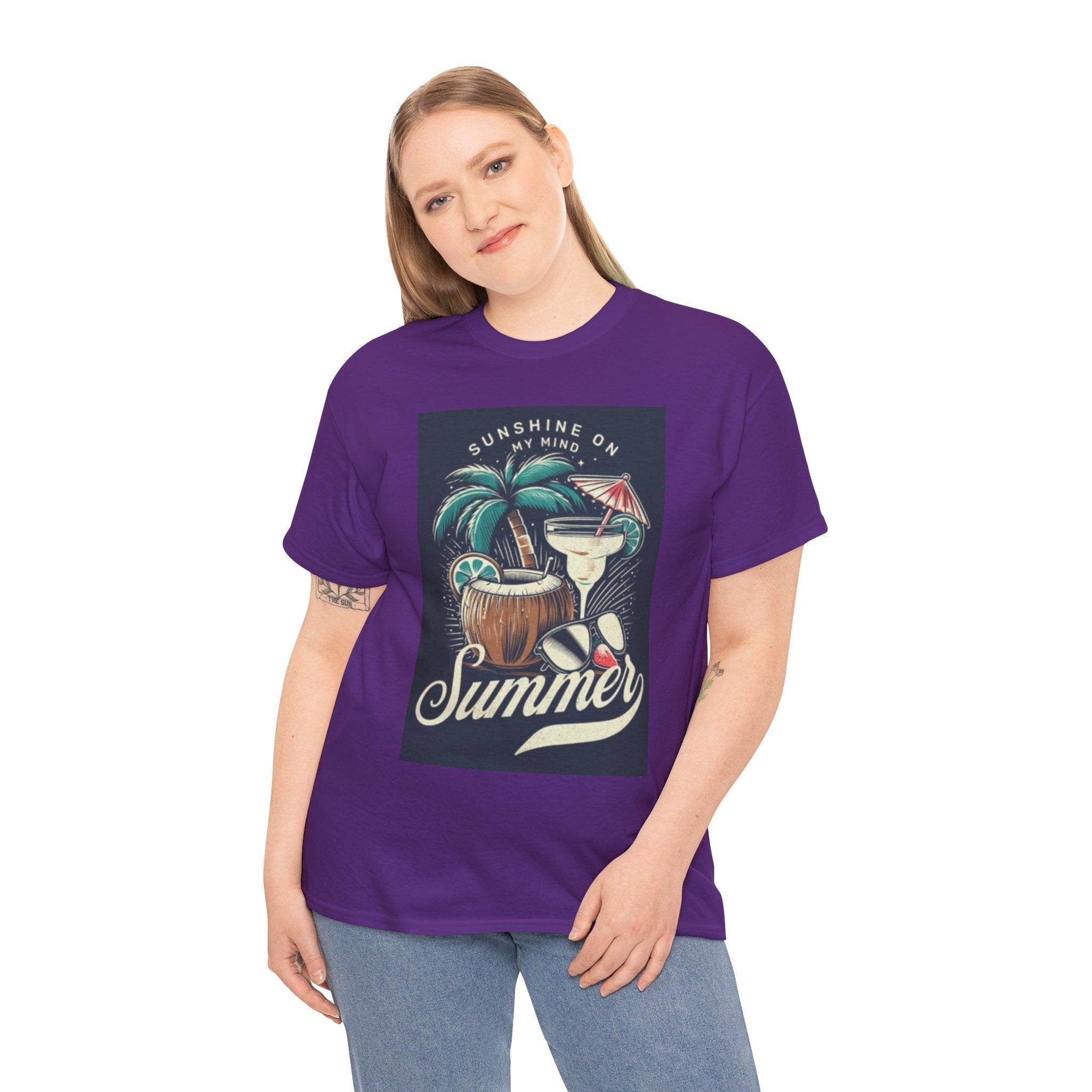 Summer Cocktail Tee — "Sunshine On My Mind" Tropical Beach T-Shirt