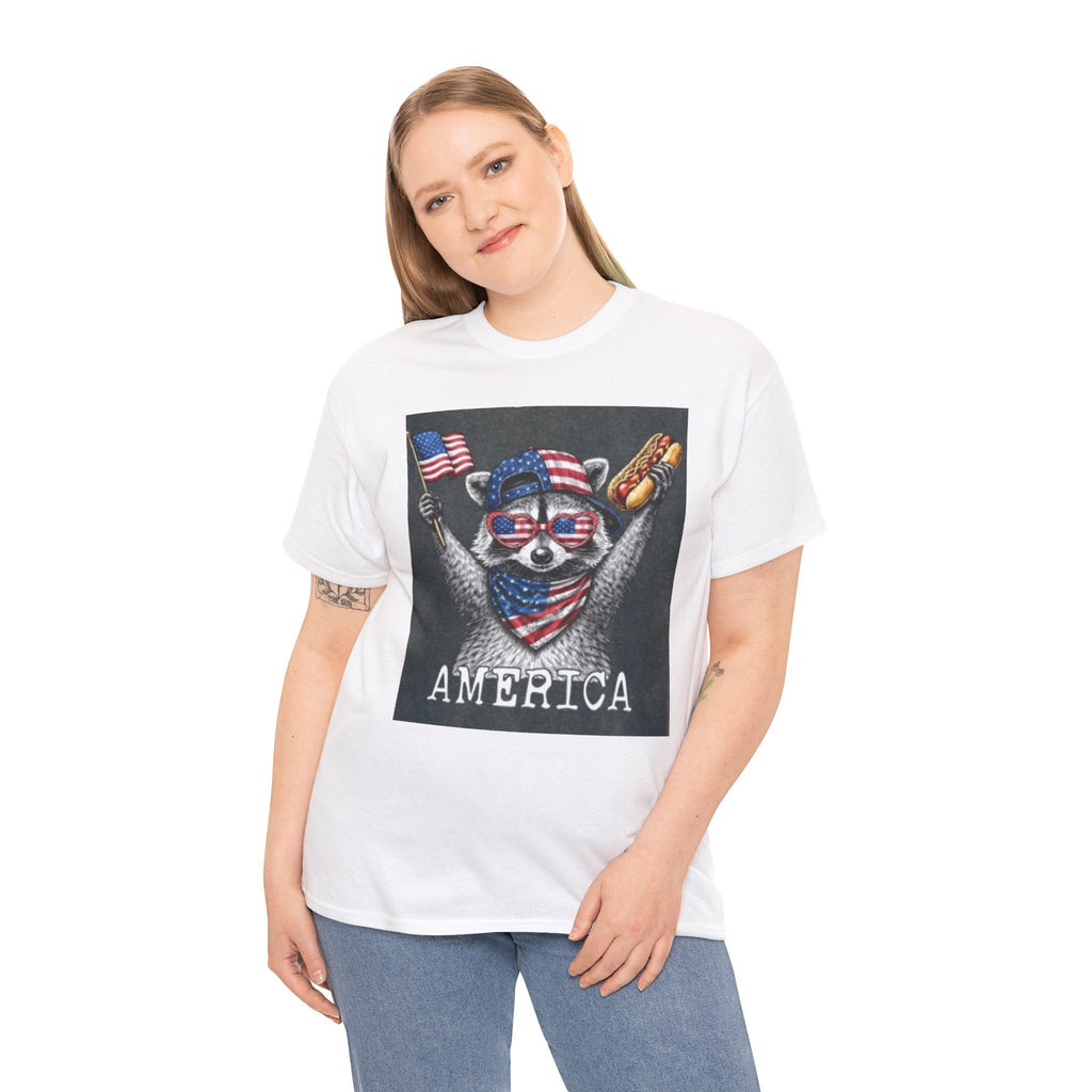 Patriotic Raccoon 'America' T-Shirt
