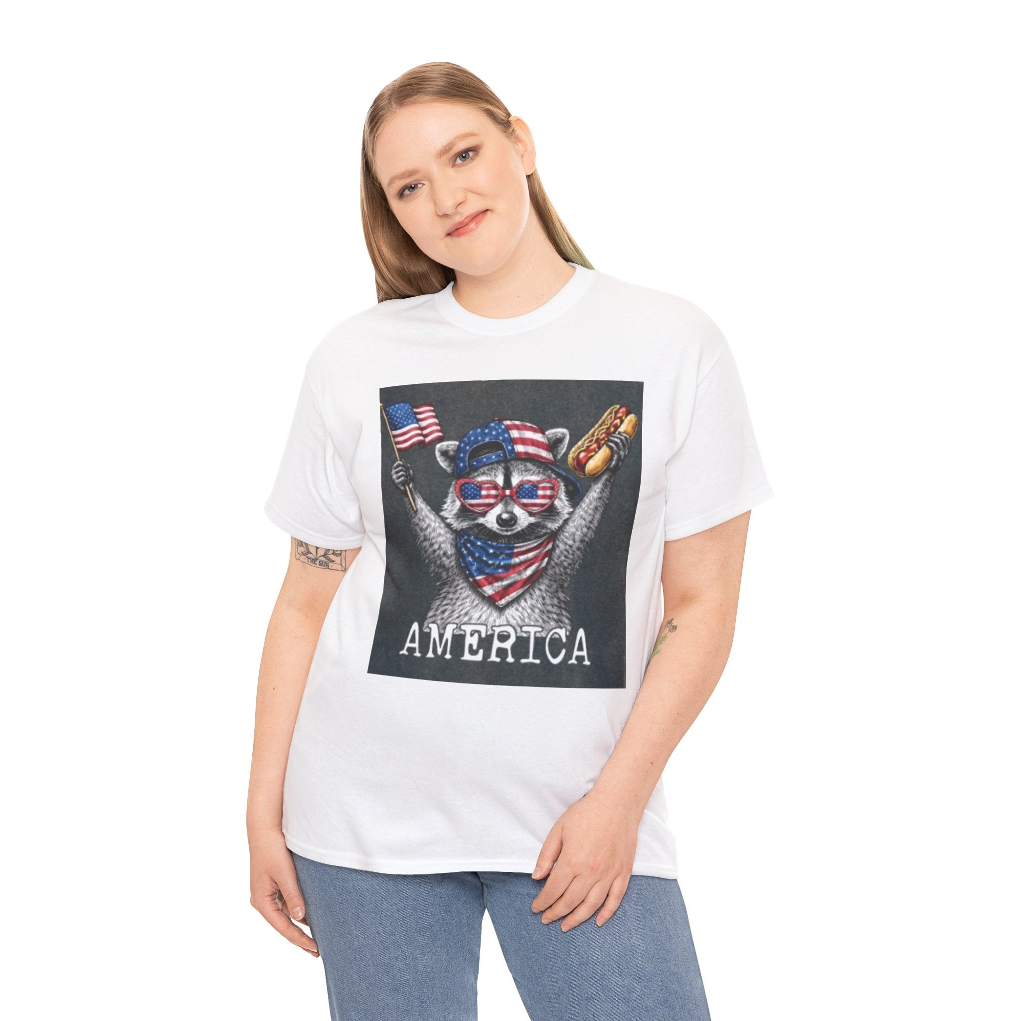 Patriotic Raccoon 'America' T-Shirt