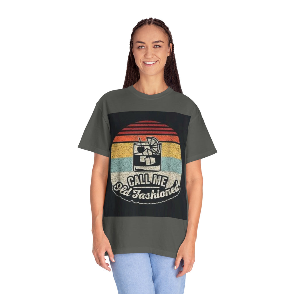T-Shirt — "Call Me Old Fashioned" Retro Cocktail Graphic Tee