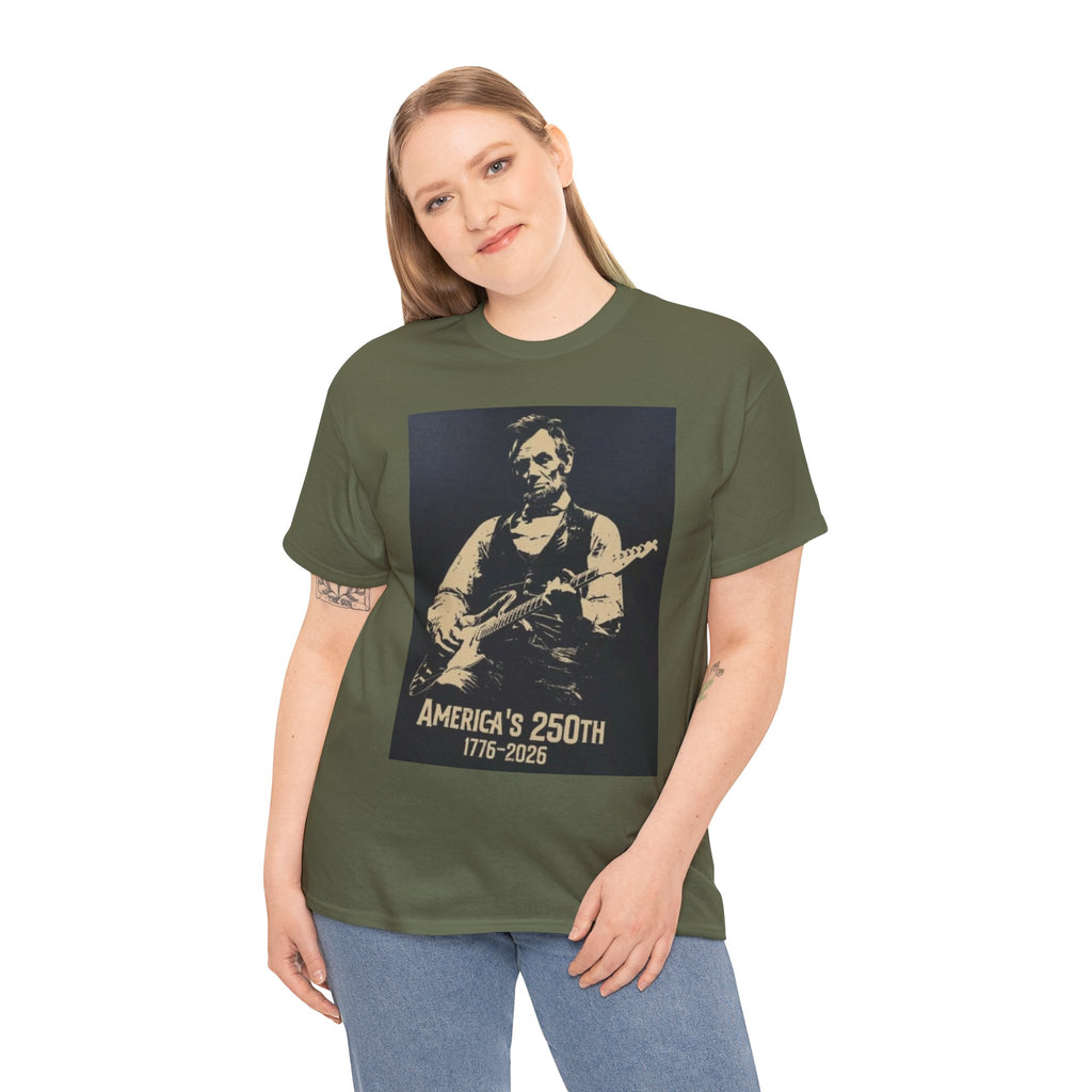 America's 250th Guitar Tee — 1776–2026 Patriotic Rock T‑Shirt