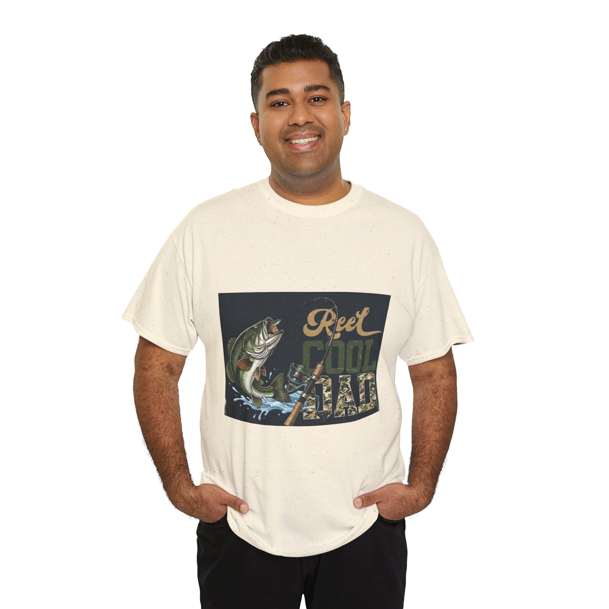 Fishing T-Shirt — "Reel Cool Dad" Graphic Tee