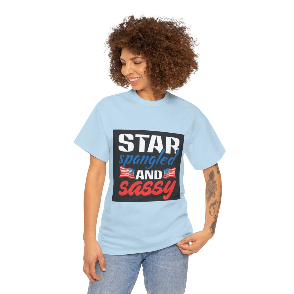 Star Spangled and Sassy Tee — Patriotic 4th of July Shirt with Flags