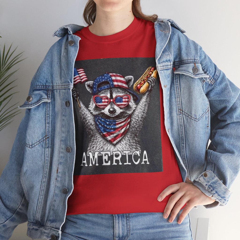 Patriotic Raccoon 'America' T-Shirt