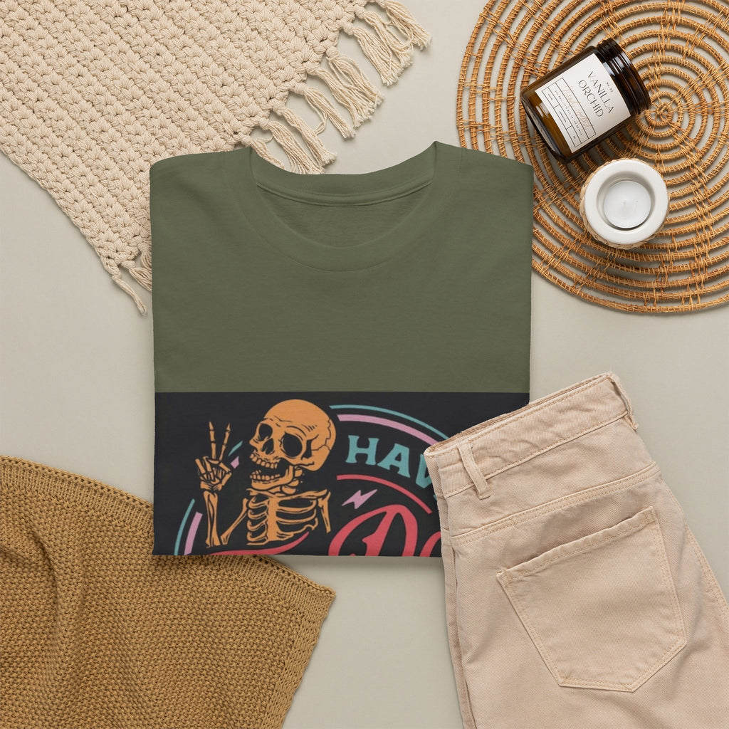 Have The Day You Deserve T-Shirt — Retro Skeleton Graphic Tee