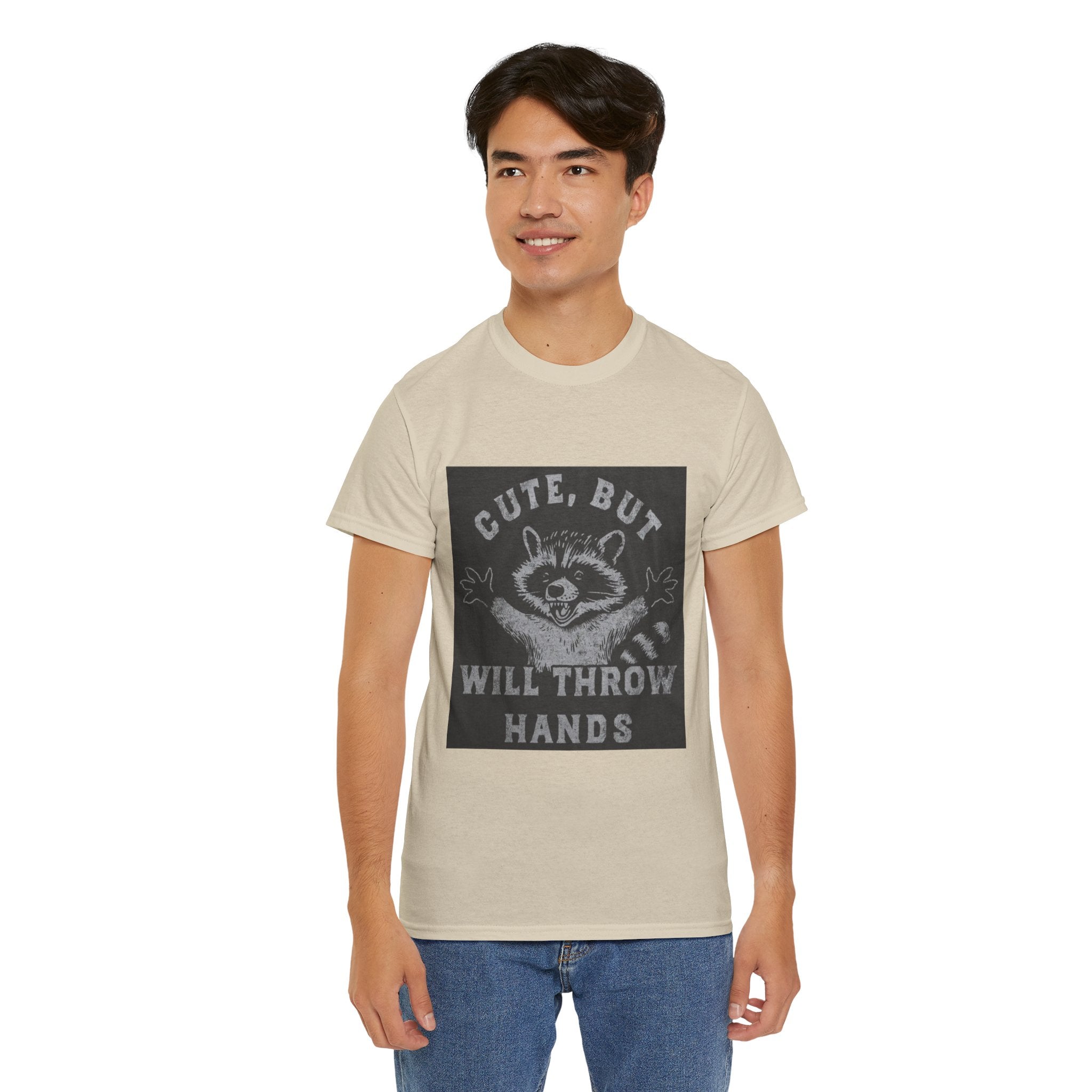 Cute But Will Throw Hands Raccoon T-Shirt
