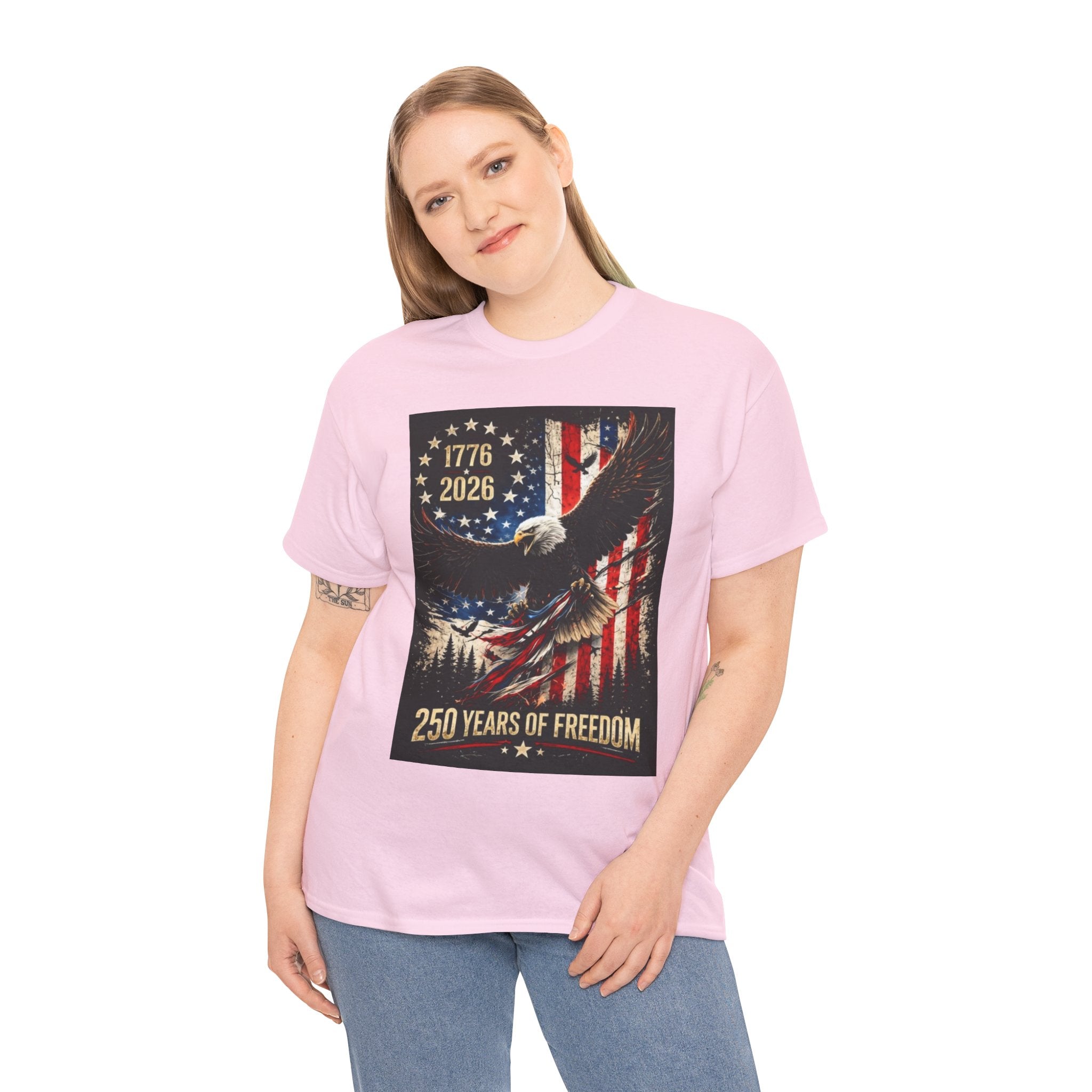 Patriotic Tee — 1776–2026 Bald Eagle "250 Years of Freedom" Shirt