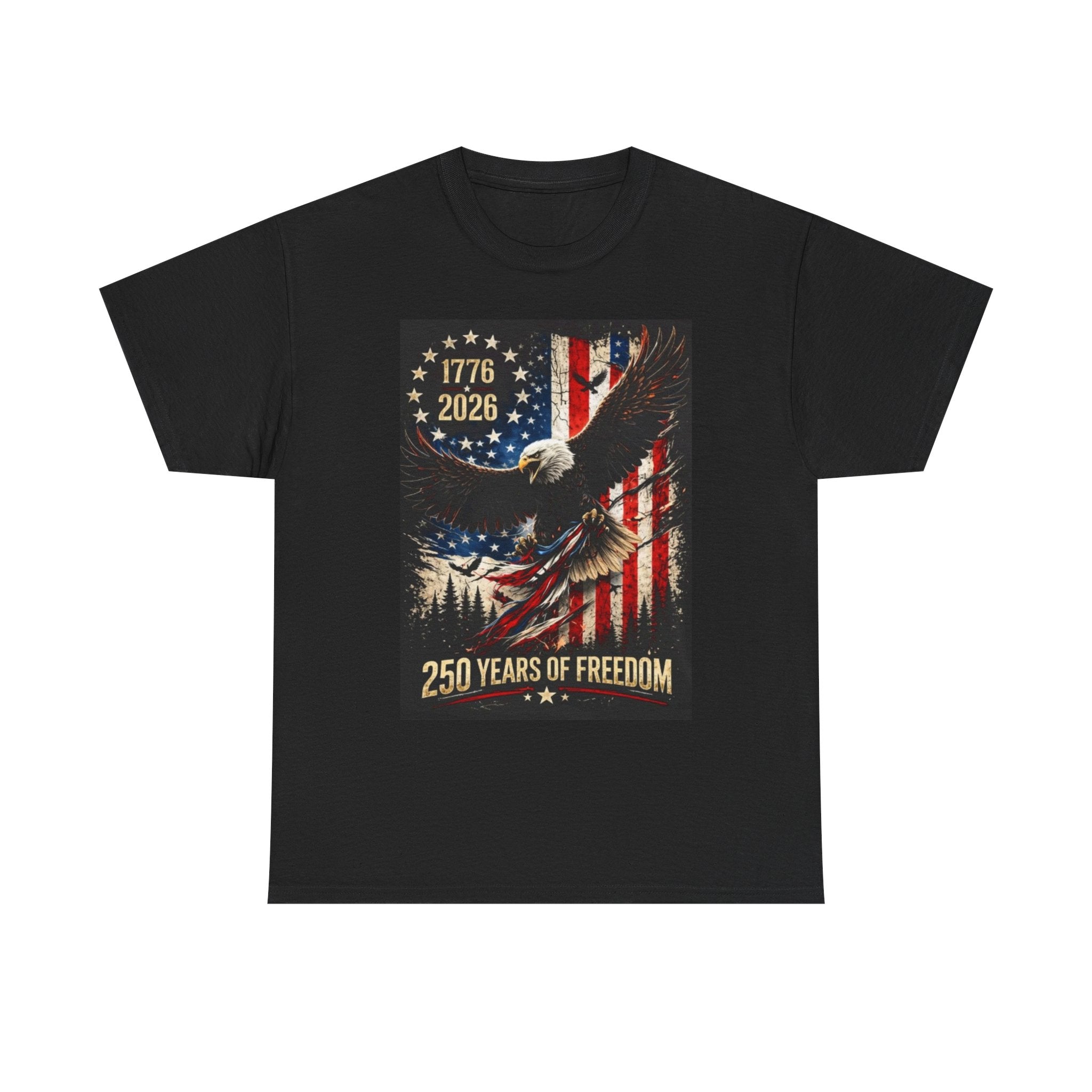 Patriotic Tee — 1776–2026 Bald Eagle "250 Years of Freedom" Shirt