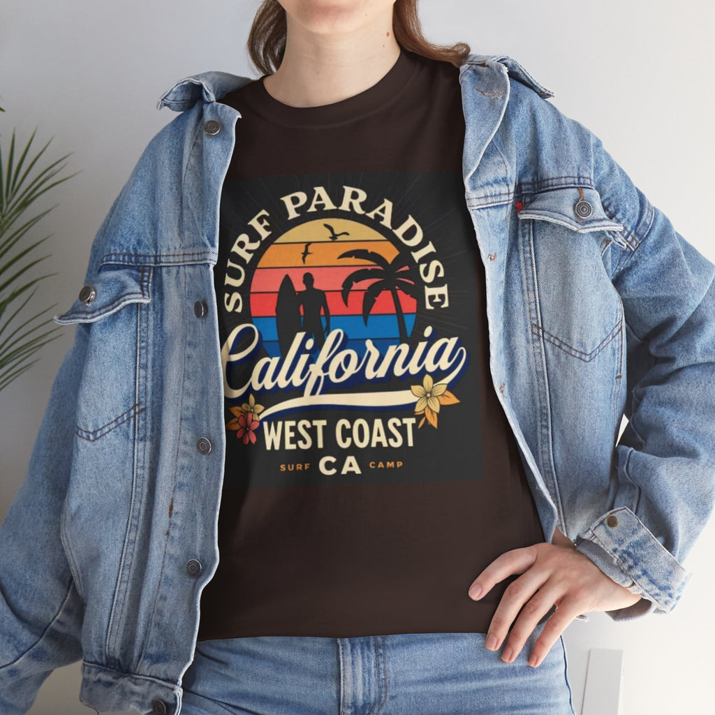 California Surf Paradise Tee — West Coast CA Vintage Sunset Graphic T-Shirt