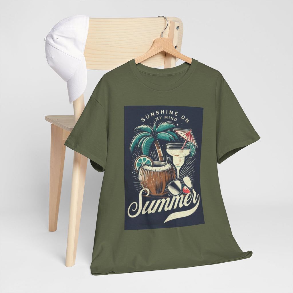 Summer Cocktail Tee — "Sunshine On My Mind" Tropical Beach T-Shirt