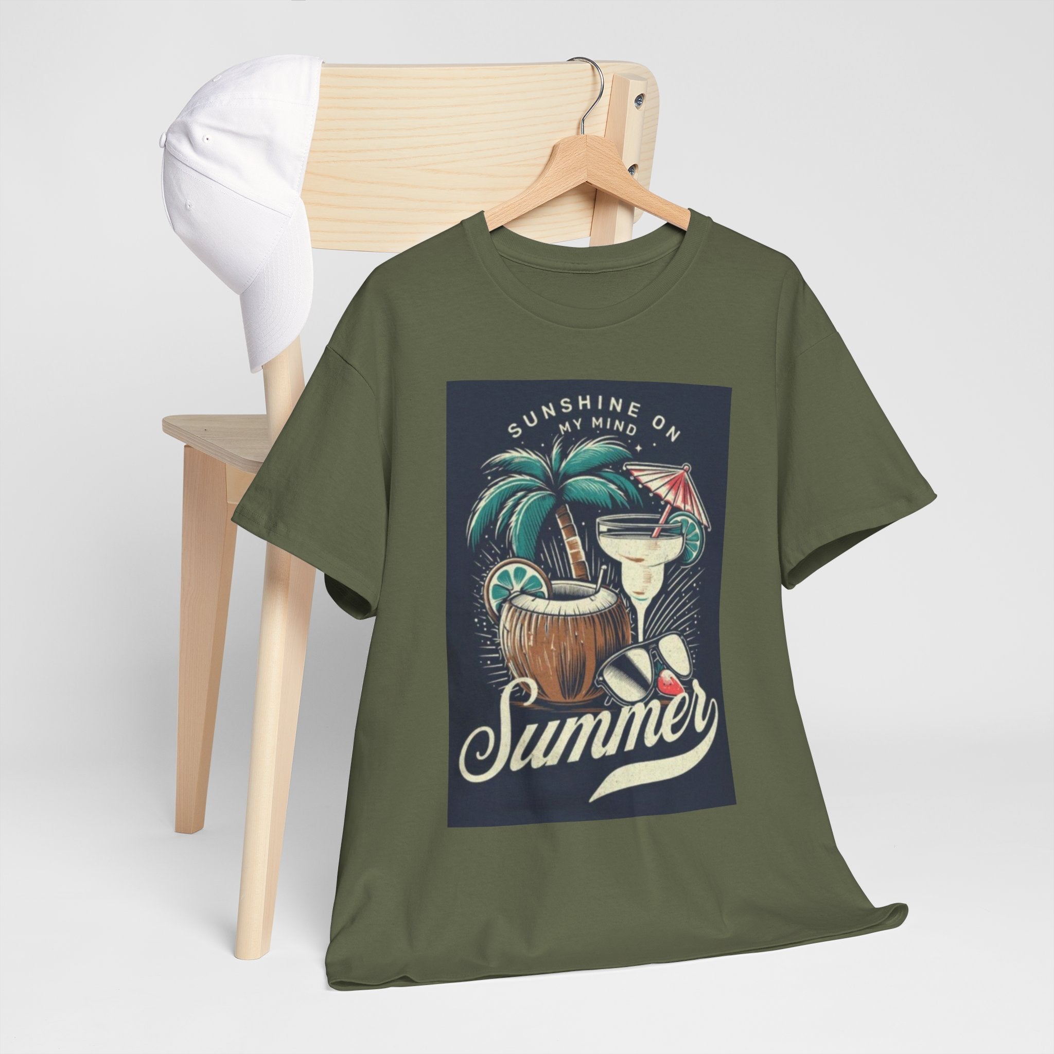 Summer Cocktail Tee — "Sunshine On My Mind" Tropical Beach T-Shirt
