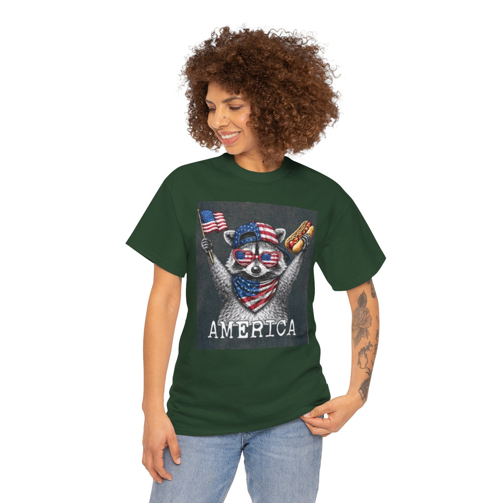 Patriotic Raccoon 'America' T-Shirt