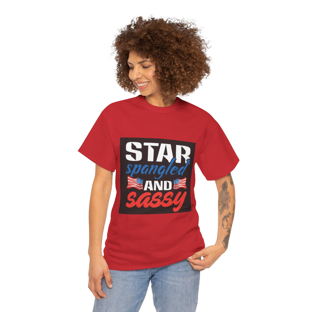 Star Spangled and Sassy Tee — Patriotic 4th of July Shirt with Flags
