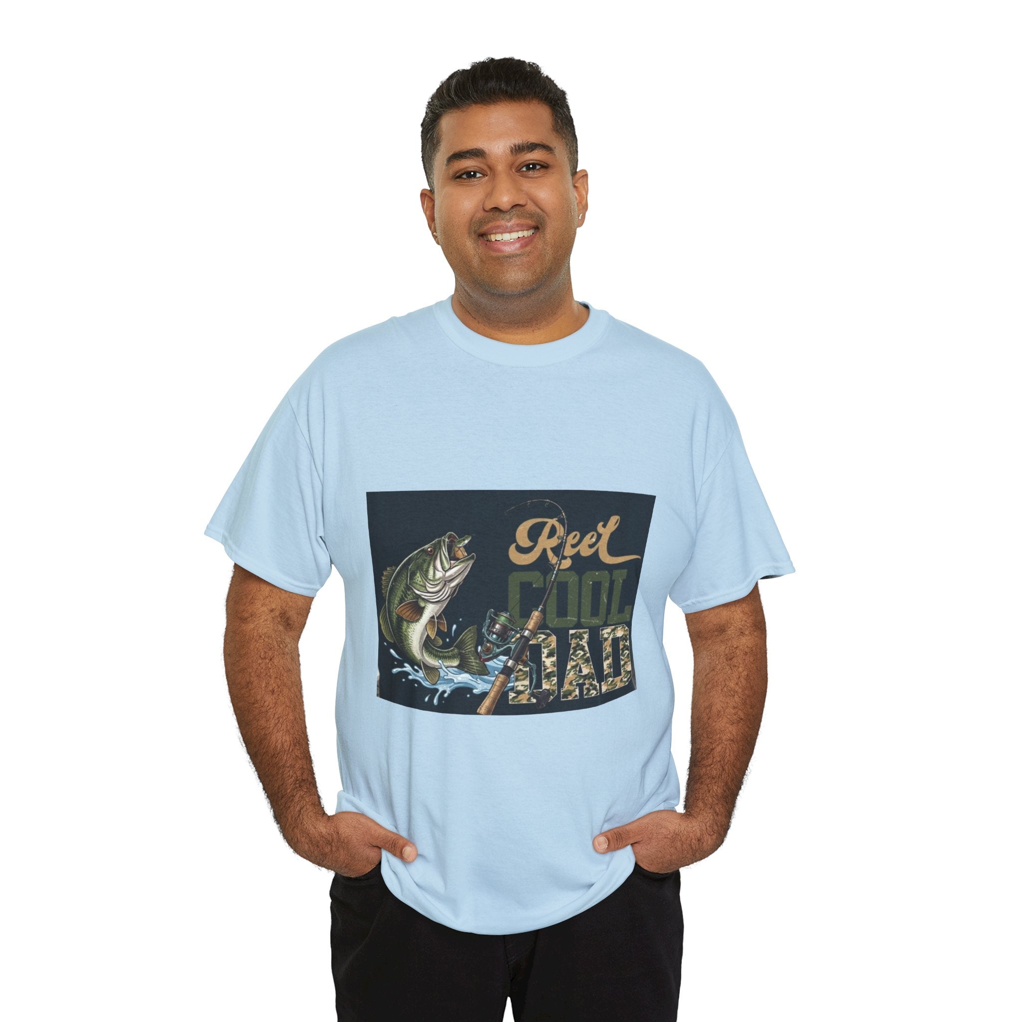 Fishing T-Shirt — "Reel Cool Dad" Graphic Tee