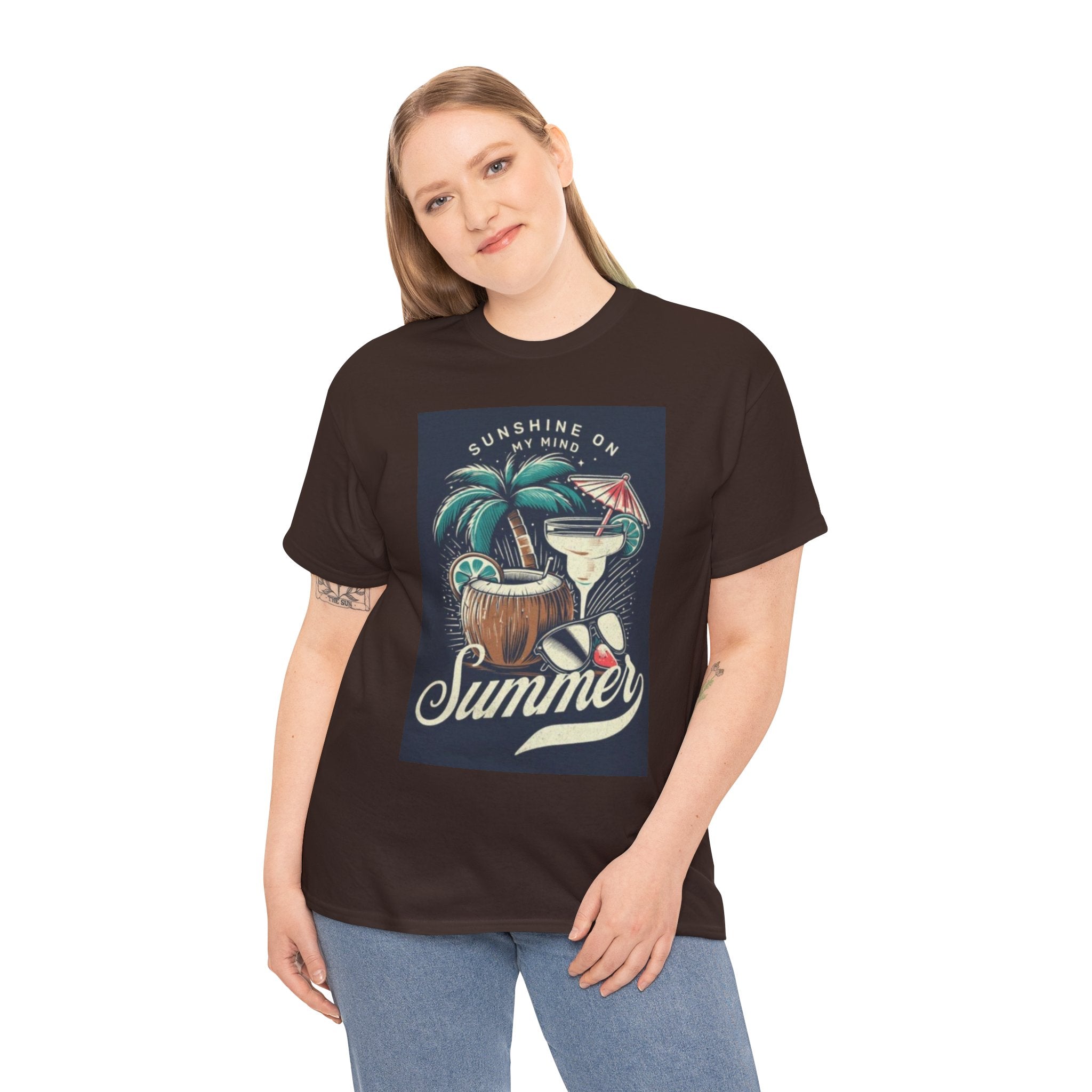 Summer Cocktail Tee — "Sunshine On My Mind" Tropical Beach T-Shirt