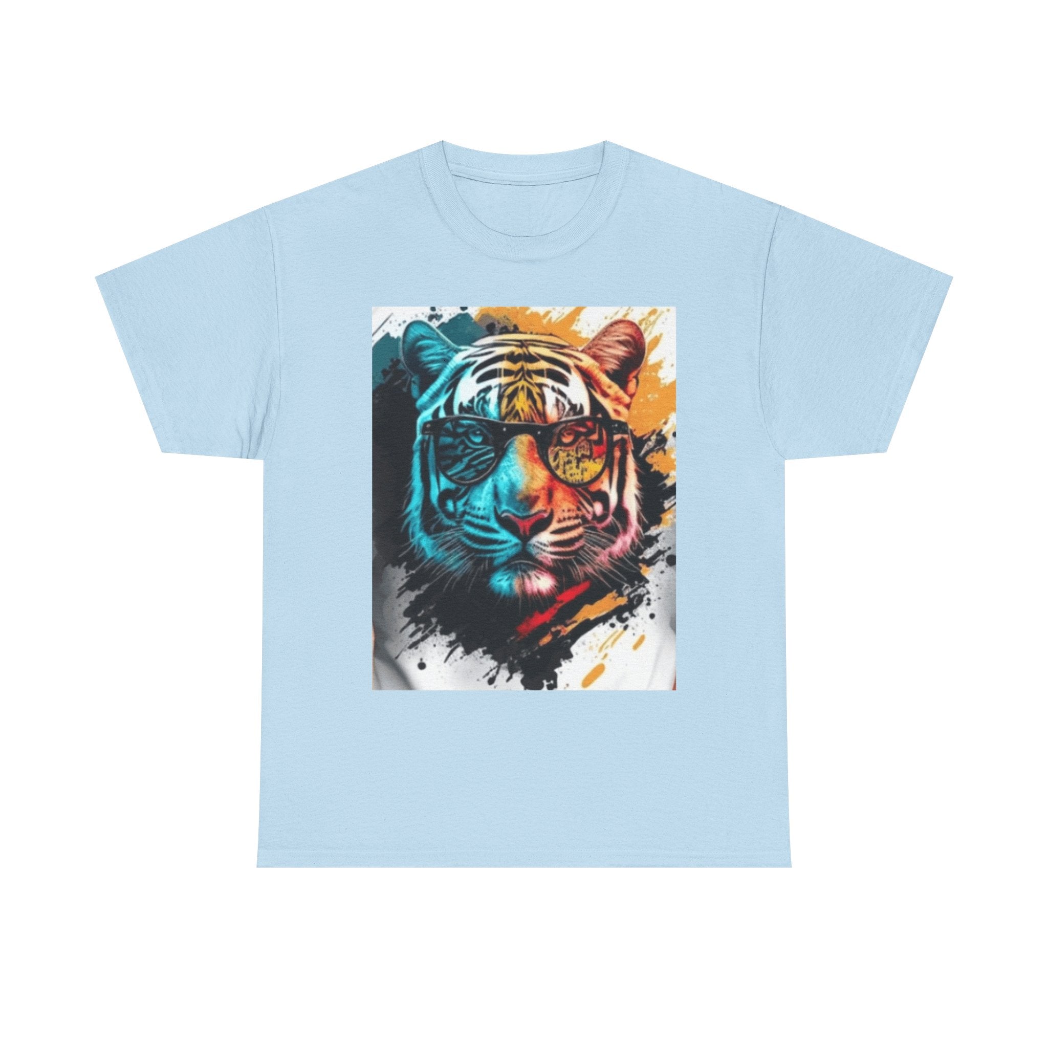 Tiger Portrait T-Shirt — Colorful Abstract Tiger Face Tee