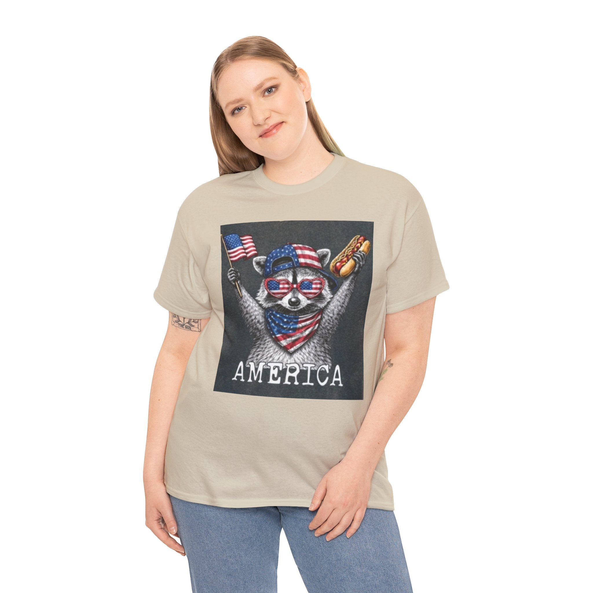 Patriotic Raccoon 'America' T-Shirt