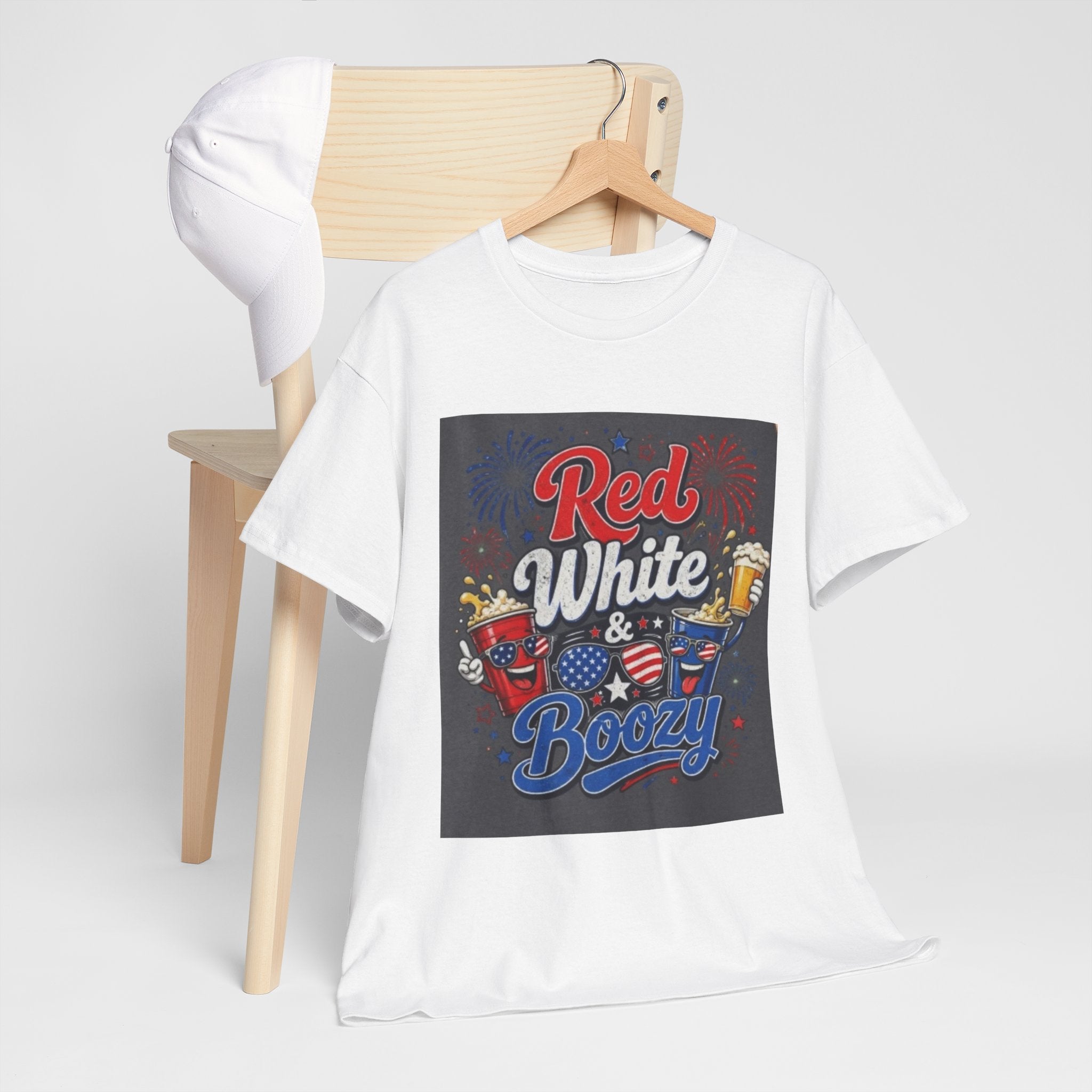Red White & Boozy T-Shirt – Patriotic 4th of July Party Tee