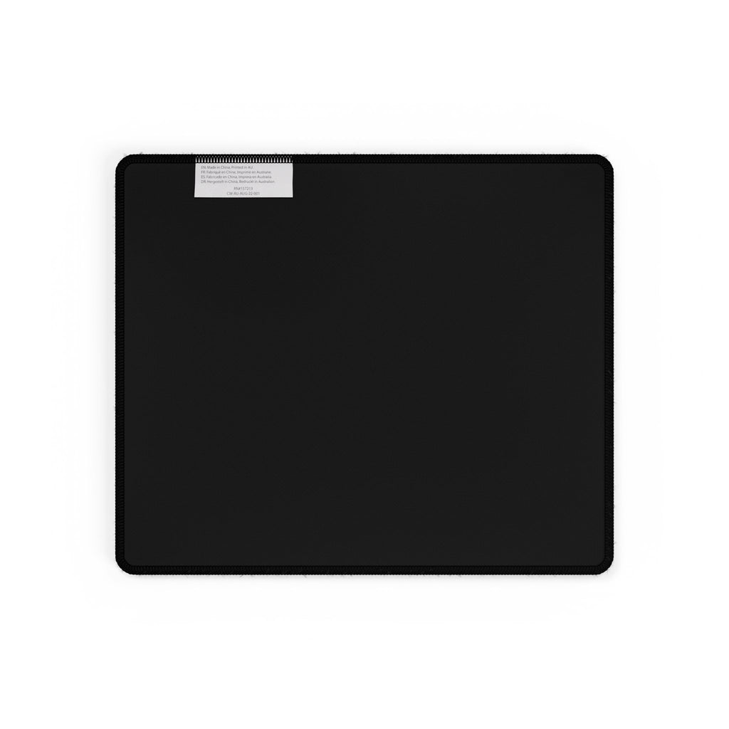 Equestrian Fantasy Desk Mat — Woman in Red on Black Stallion