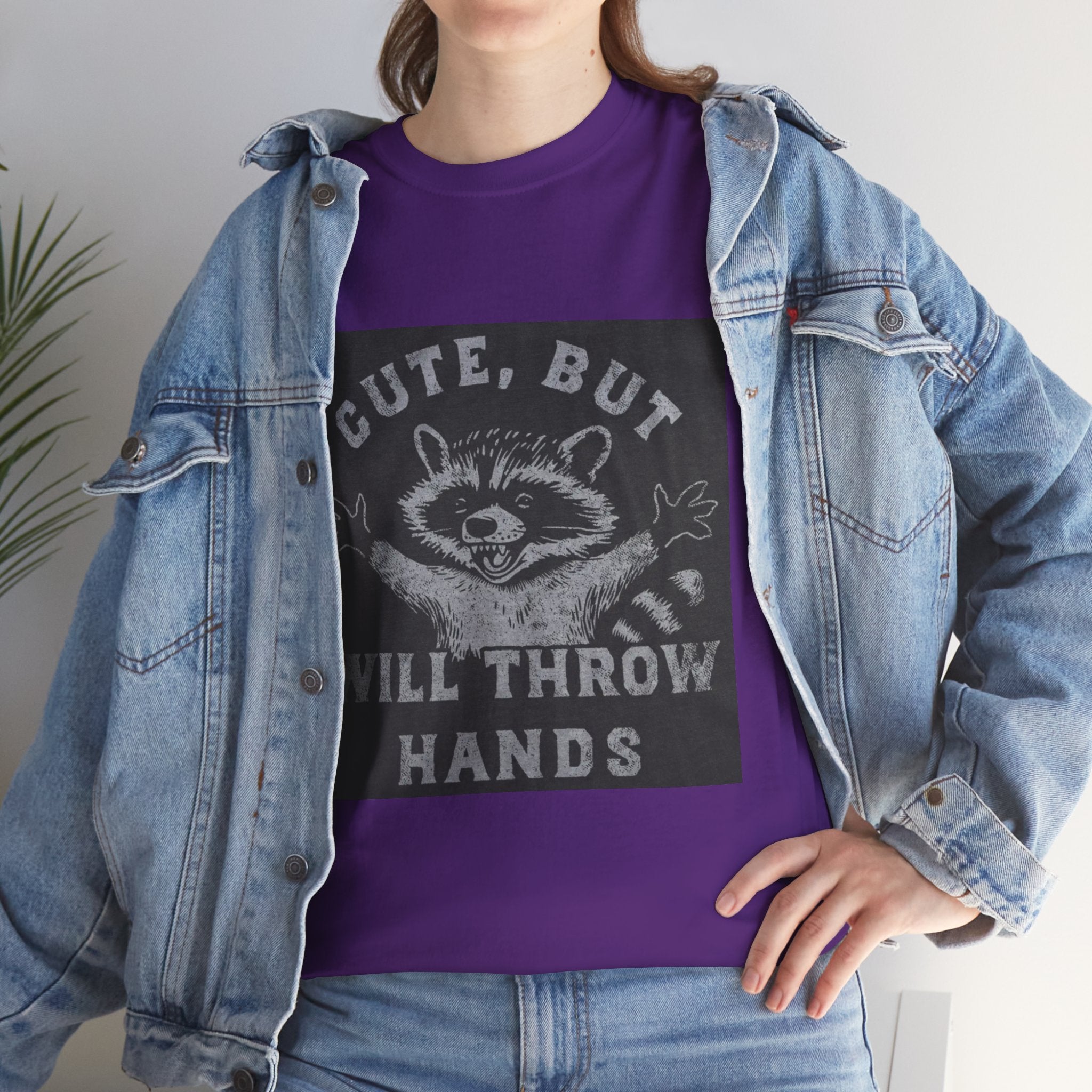 Cute But Will Throw Hands Raccoon T-Shirt