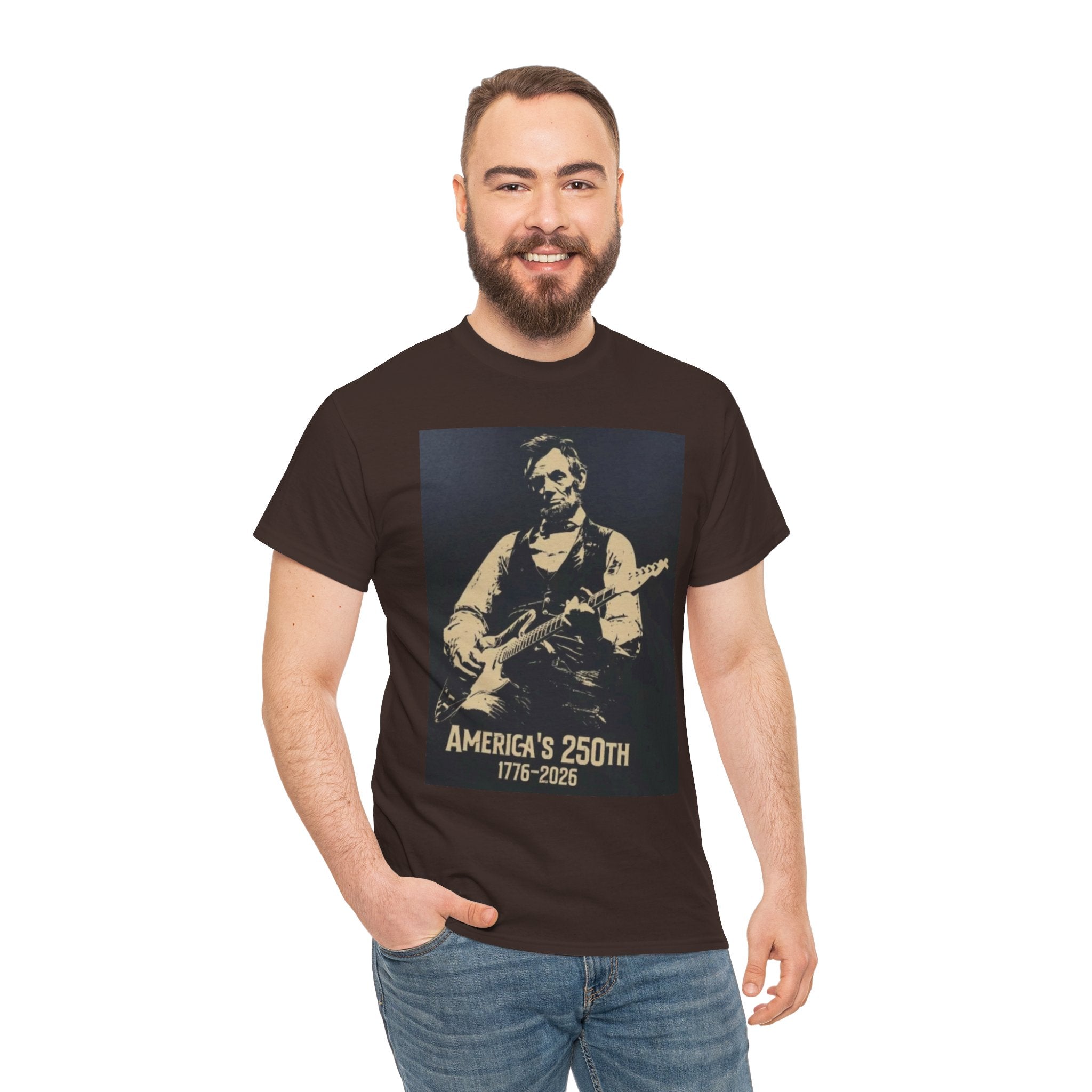 America's 250th Guitar Tee — 1776–2026 Patriotic Rock T‑Shirt