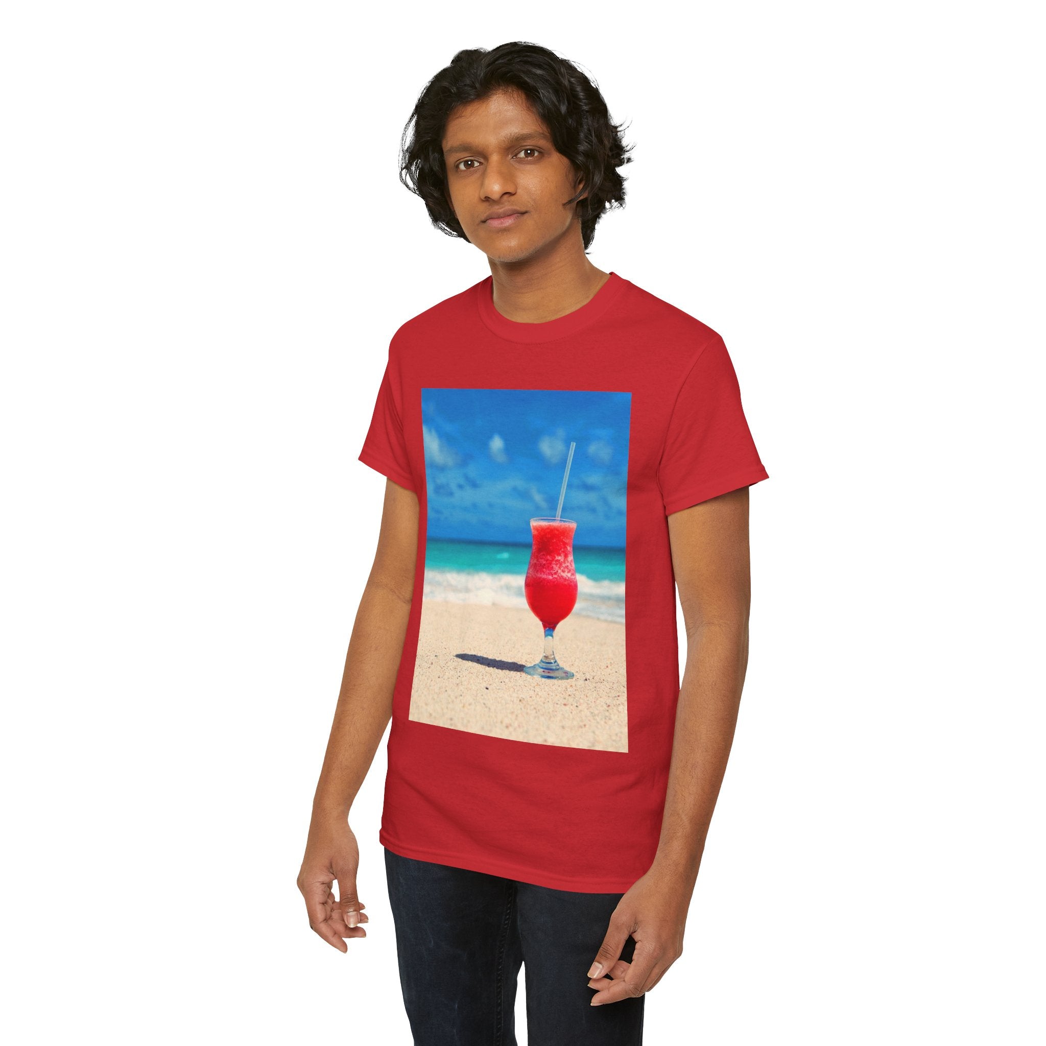 Tropical Beach Cocktail Graphic Tee (Summer Vacation Drink)