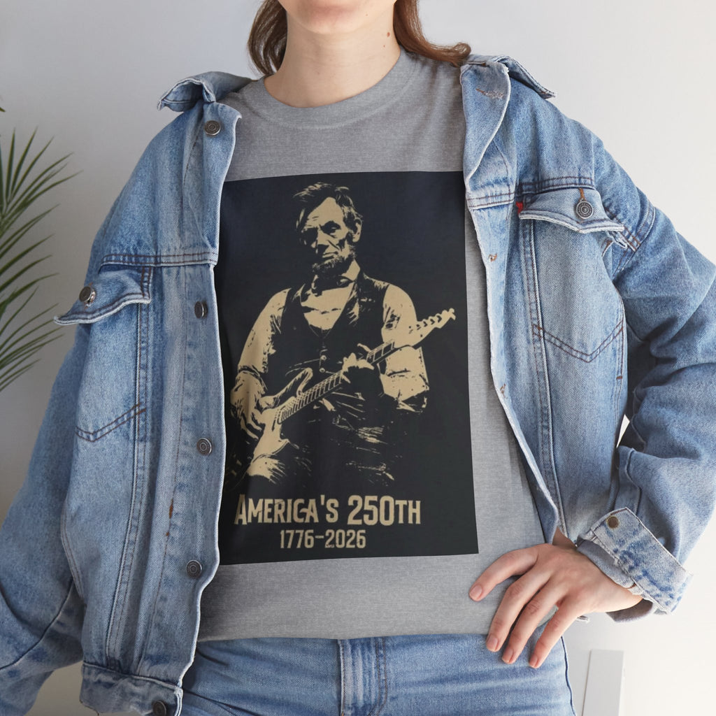 America's 250th Guitar Tee — 1776–2026 Patriotic Rock T‑Shirt
