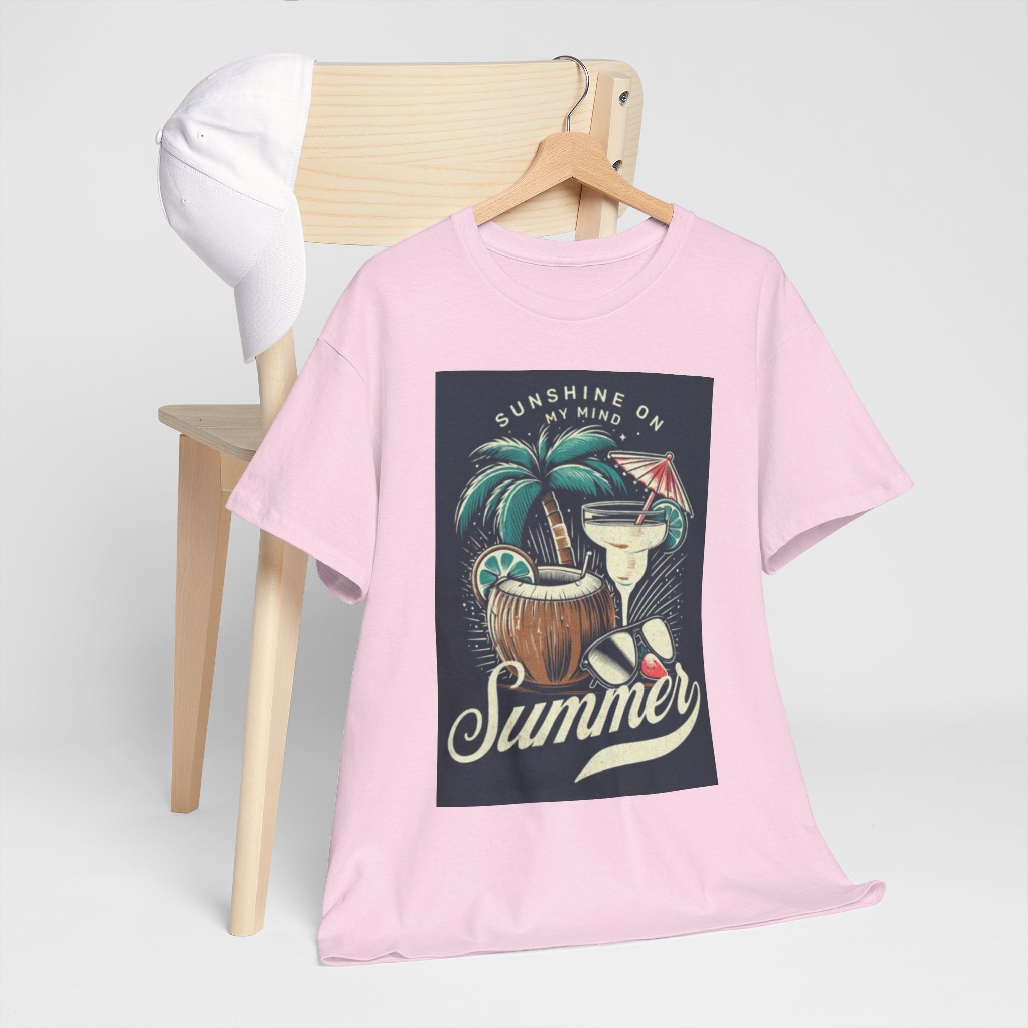 Summer Cocktail Tee — "Sunshine On My Mind" Tropical Beach T-Shirt