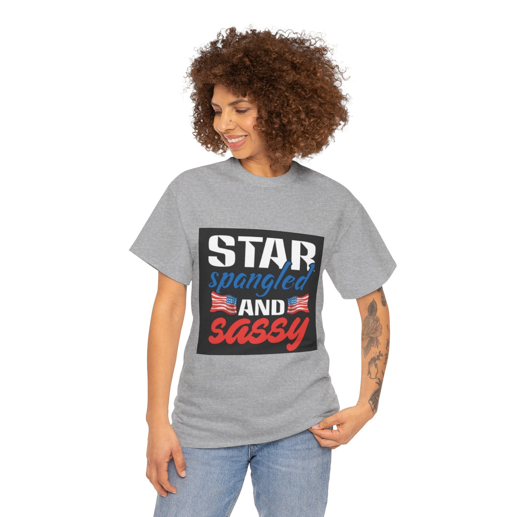 Star Spangled and Sassy Tee — Patriotic 4th of July Shirt with Flags