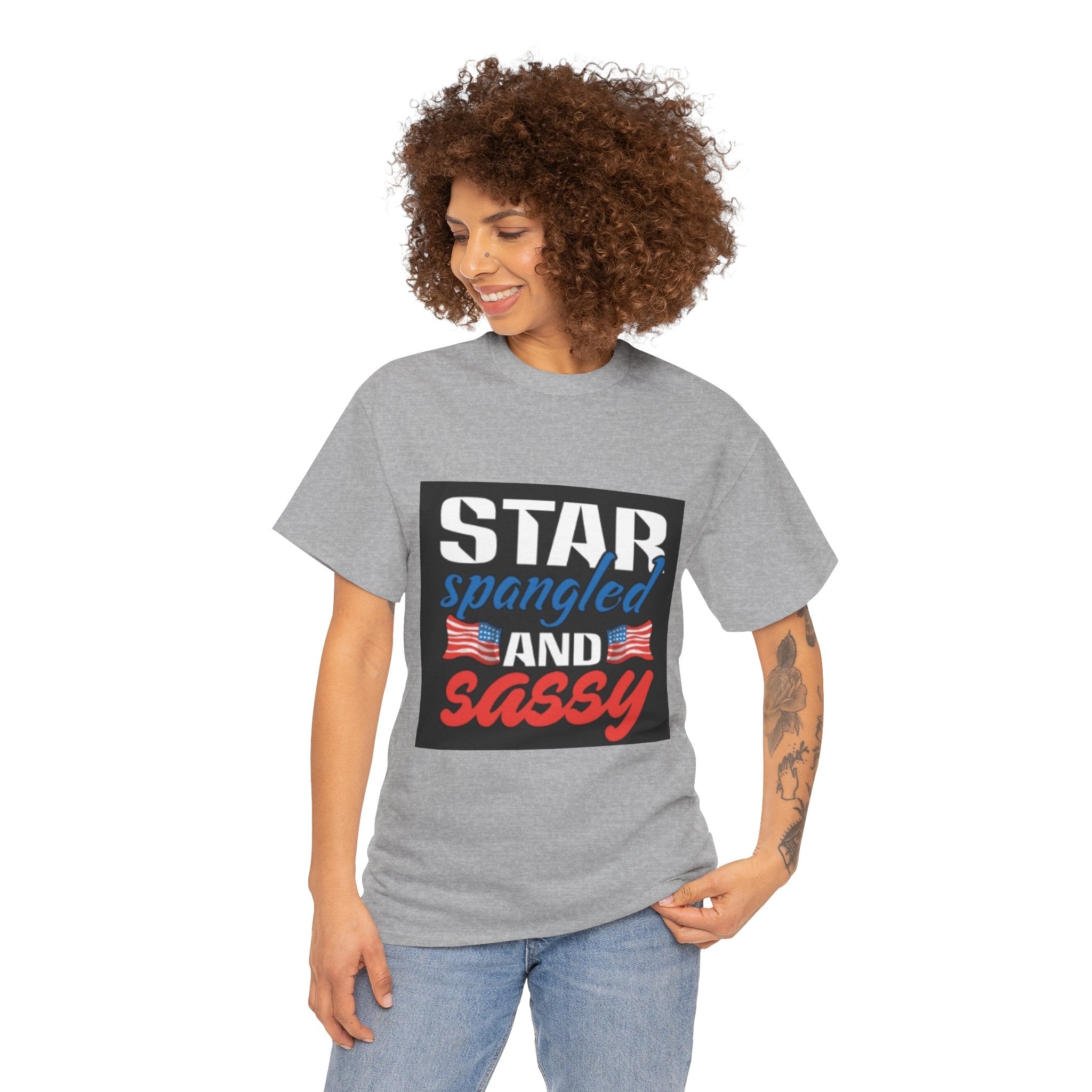 Star Spangled and Sassy Tee — Patriotic 4th of July Shirt with Flags