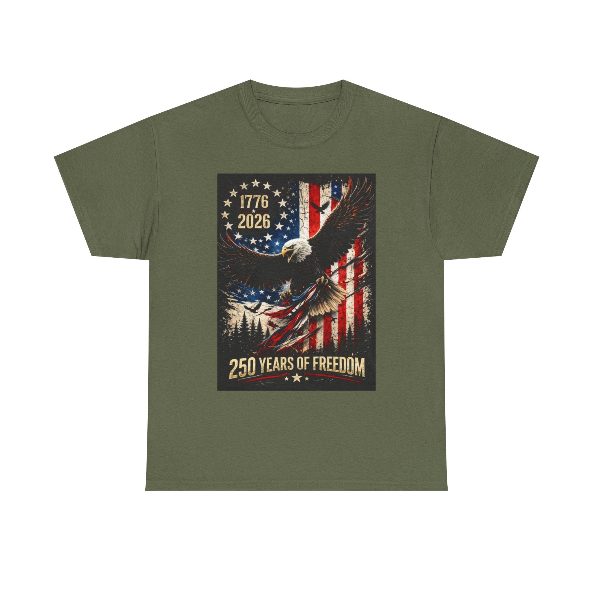 Patriotic Tee — 1776–2026 Bald Eagle "250 Years of Freedom" Shirt
