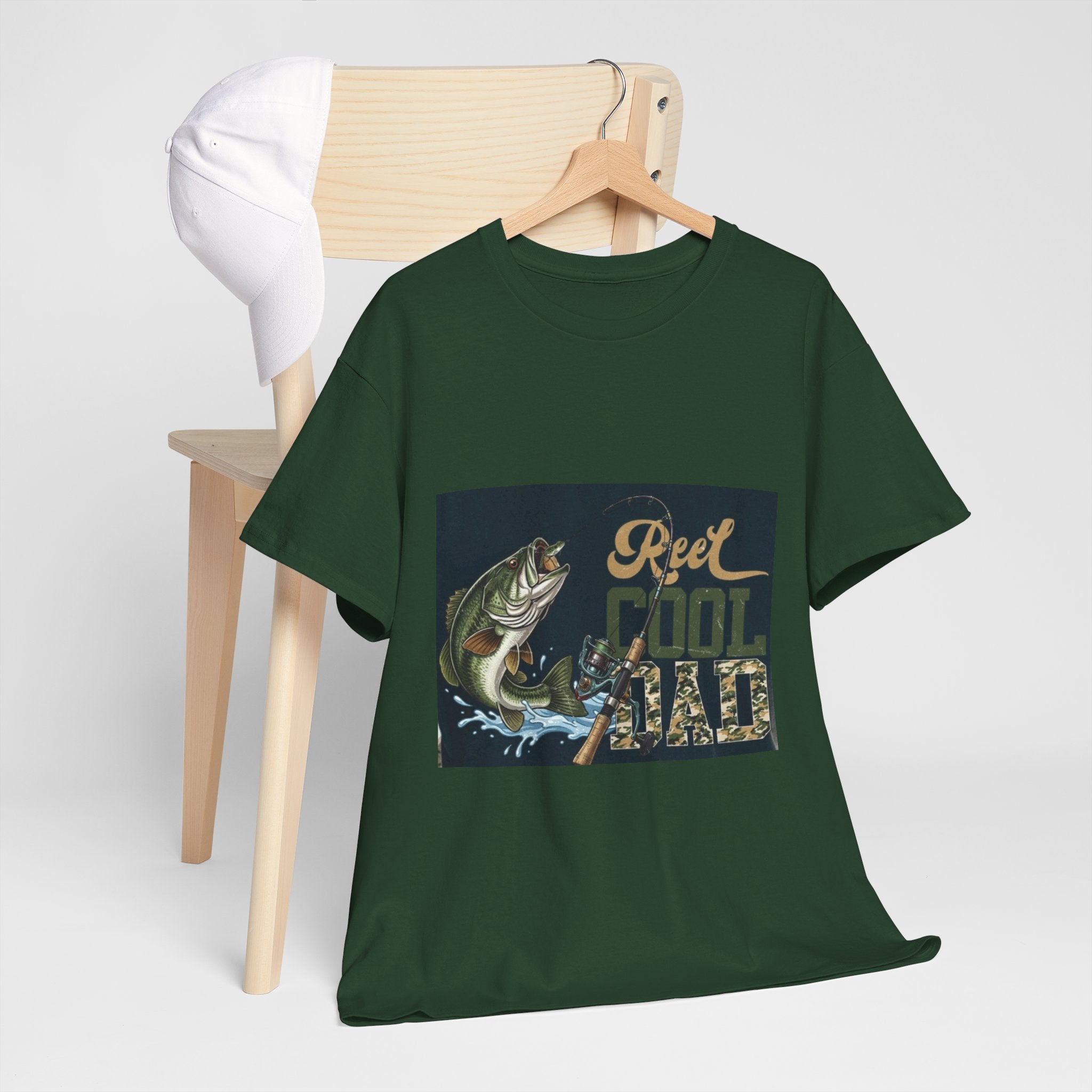 Fishing T-Shirt — "Reel Cool Dad" Graphic Tee